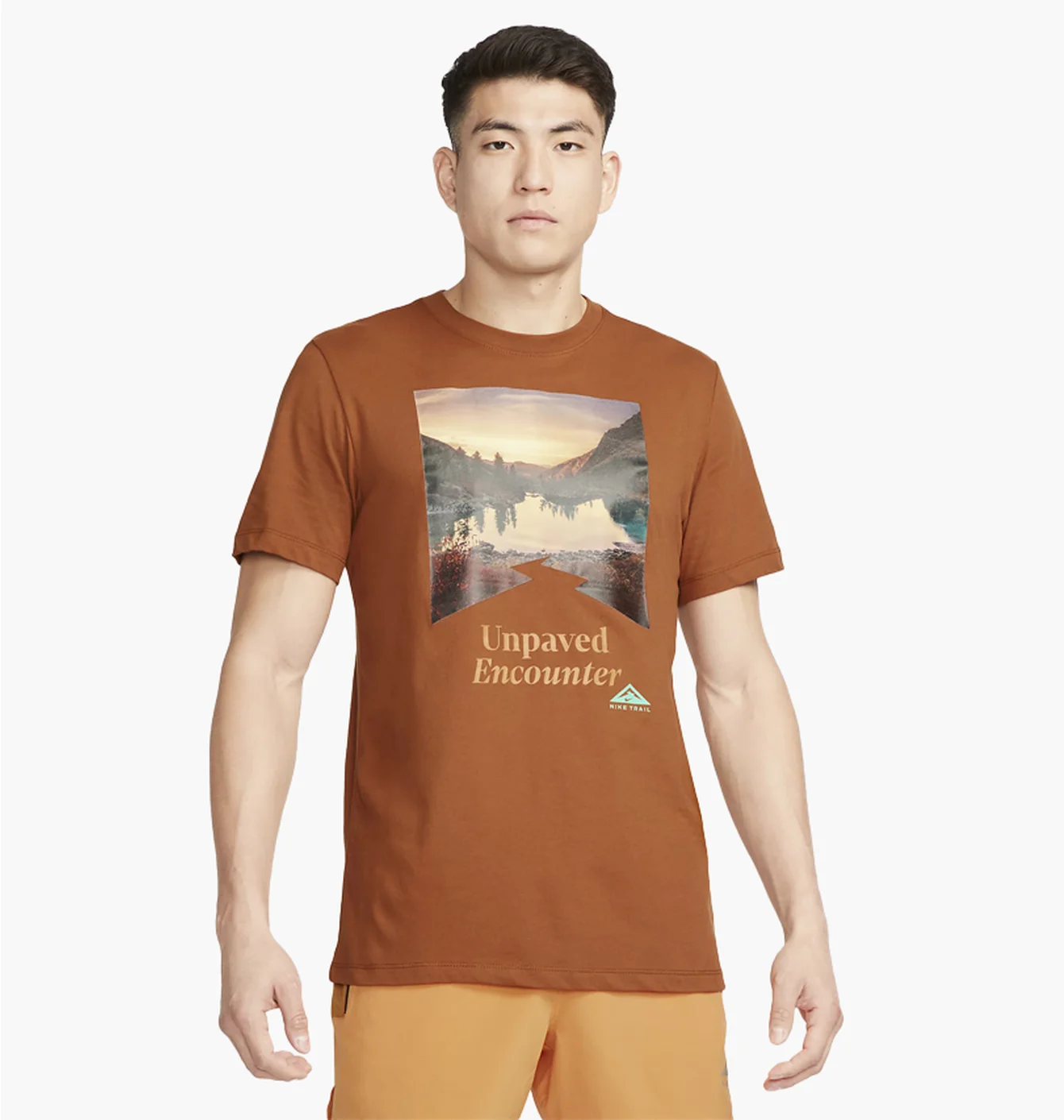 Футболка чоловіча Nike Trail Dri-Fit Running T-Shirt Brown FD0120-246
