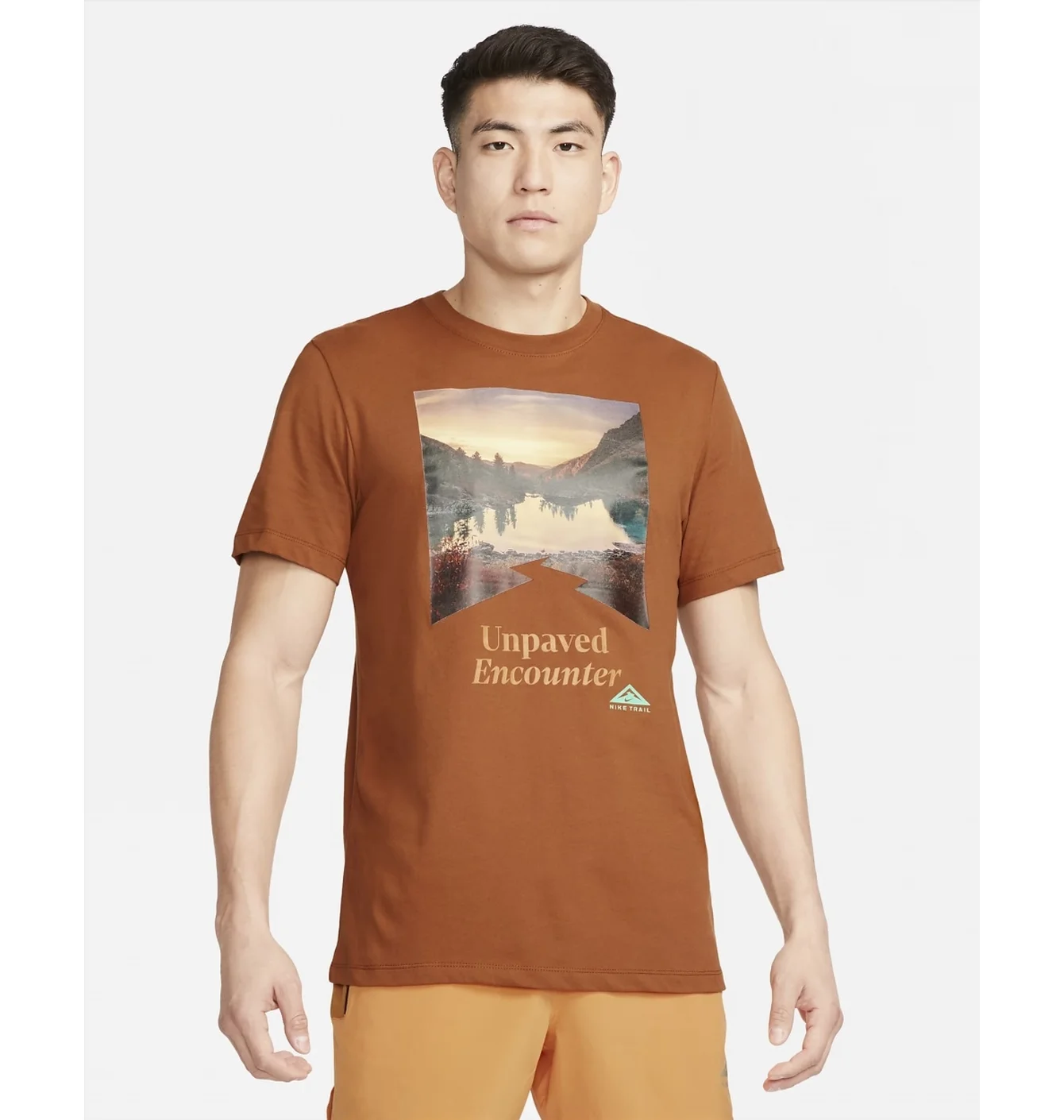 Футболка чоловіча Nike Trail Dri-Fit Running T-Shirt Brown FD0120-246