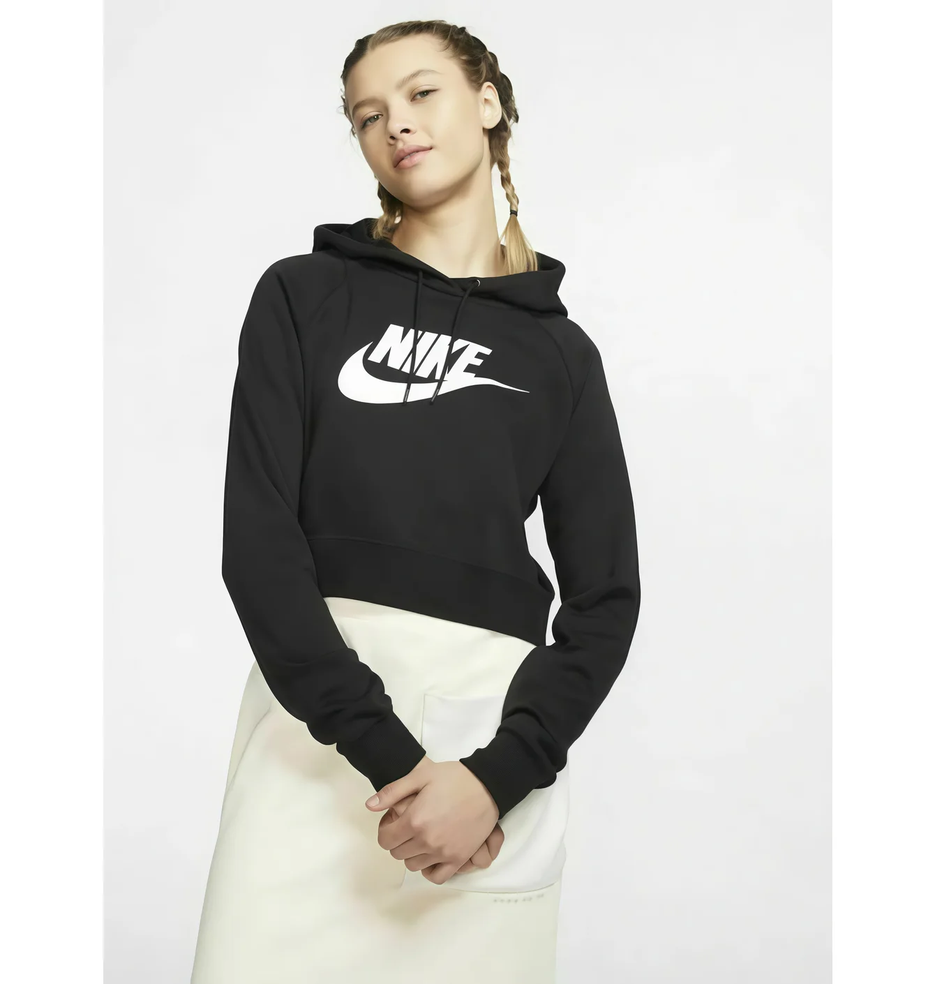 W NSW ESSN HOODIE CROP HBR NFS