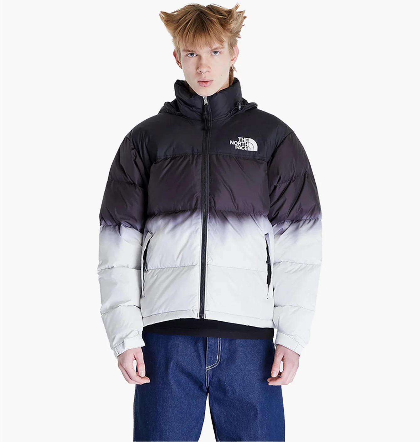 The North Face 96 Nuptse Dip Dye Jacket Black