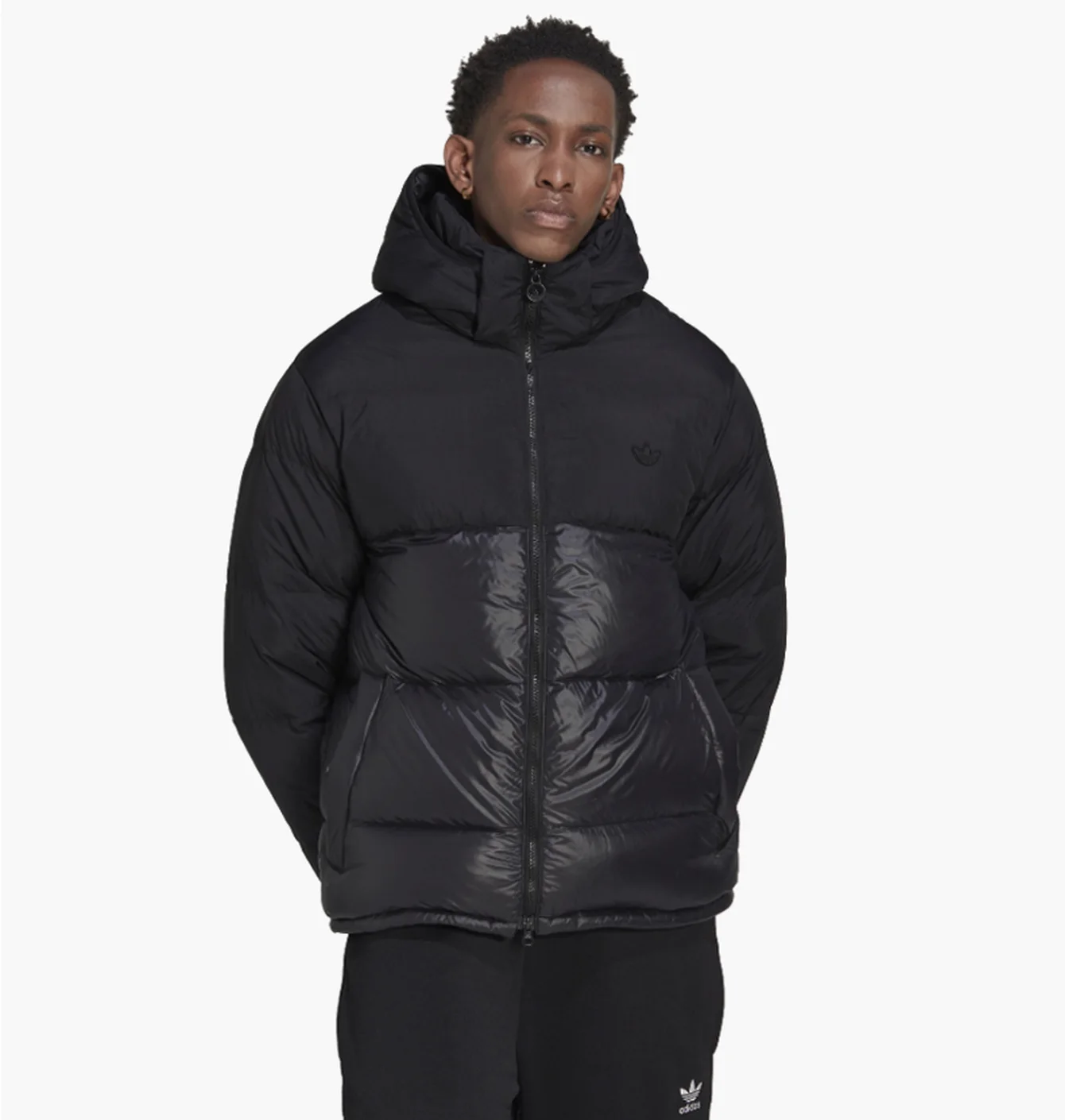Adidas Down Regen Hooded Puffer Jacket Black