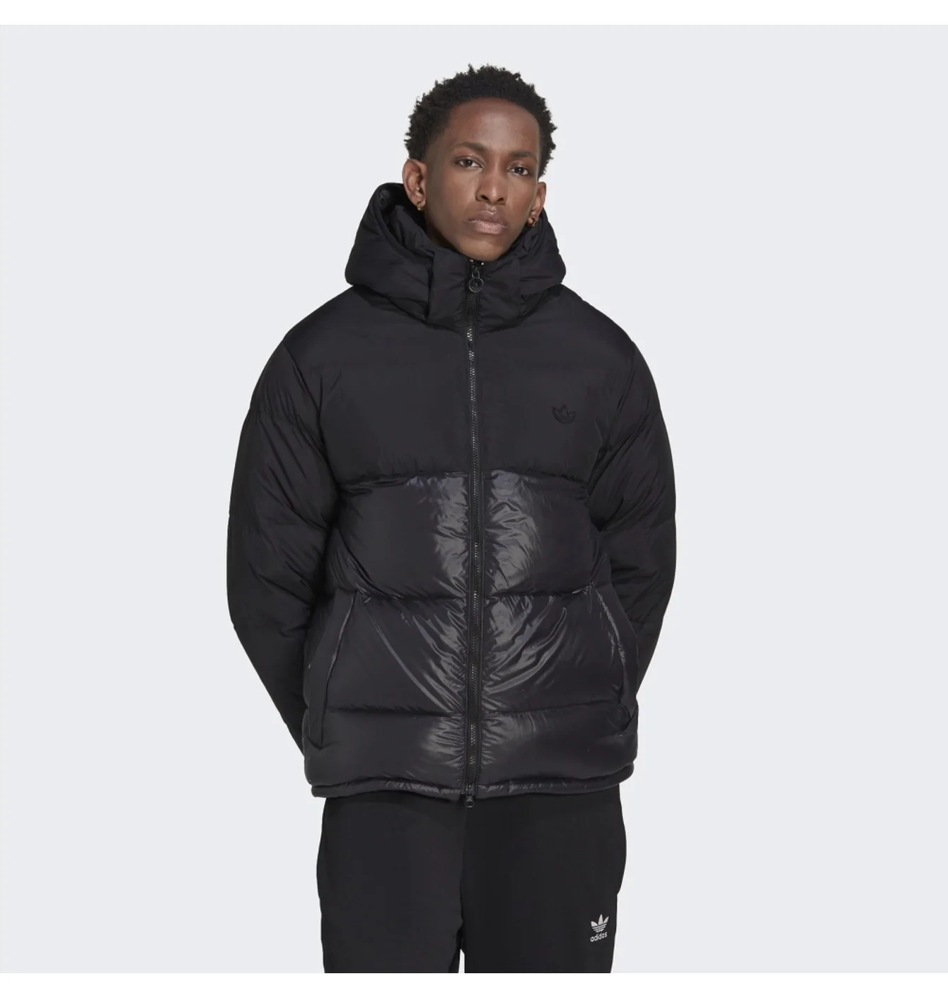 Adidas Down Regen Hooded Puffer Jacket Black