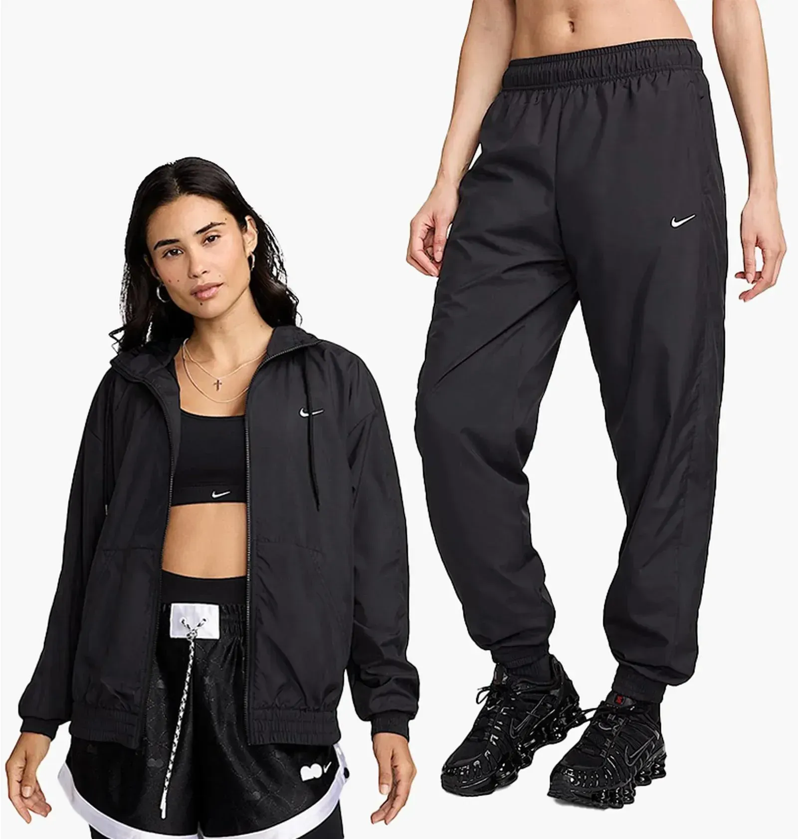 Спортивний костюм жіночий Nike Sportswear Classic Wovens Loose Black (FV6298-010__FV7660-010)
