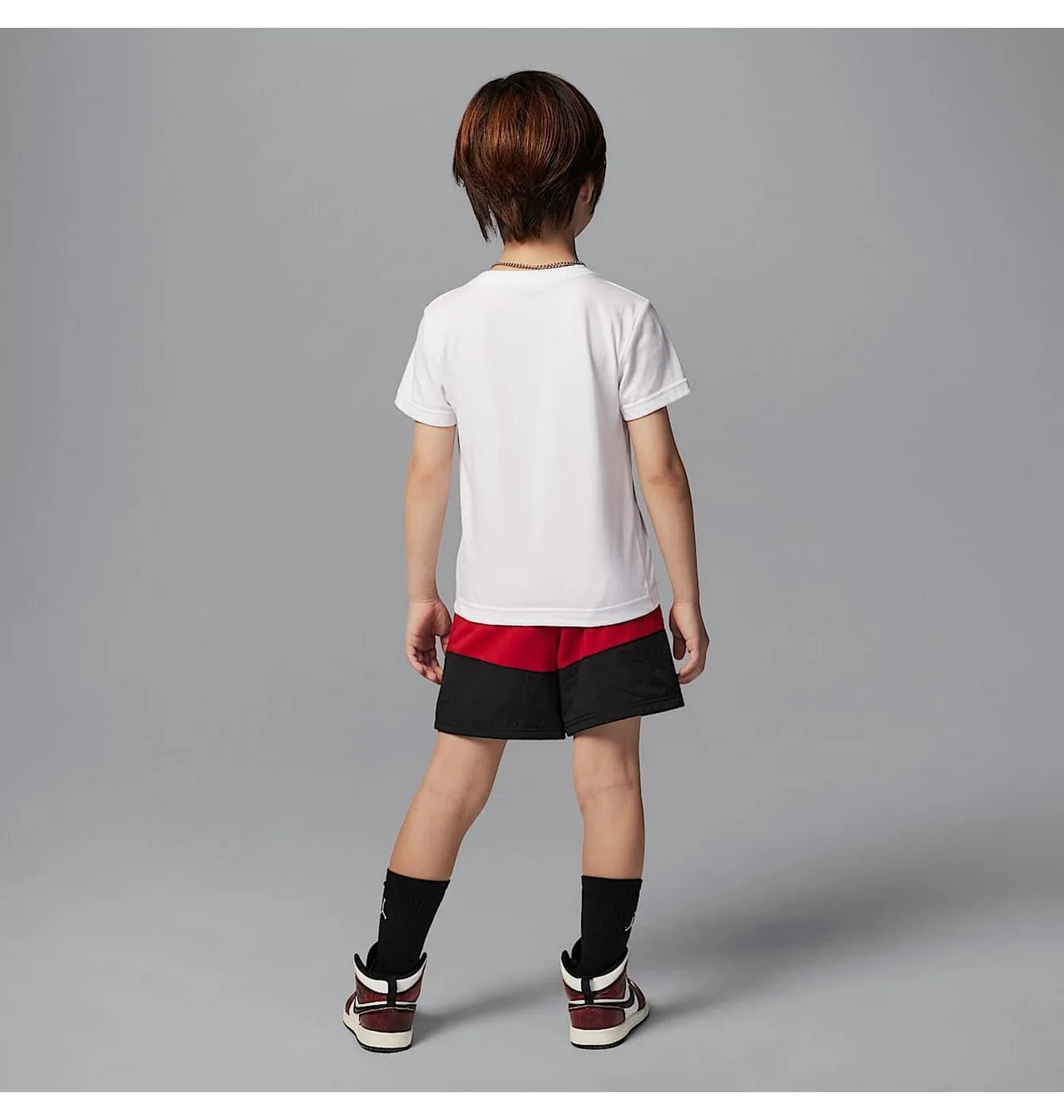 Спортивний костюм дитячий Air Jordan 2-Piece Stacked Mixed Set White/Red 85D767-R78