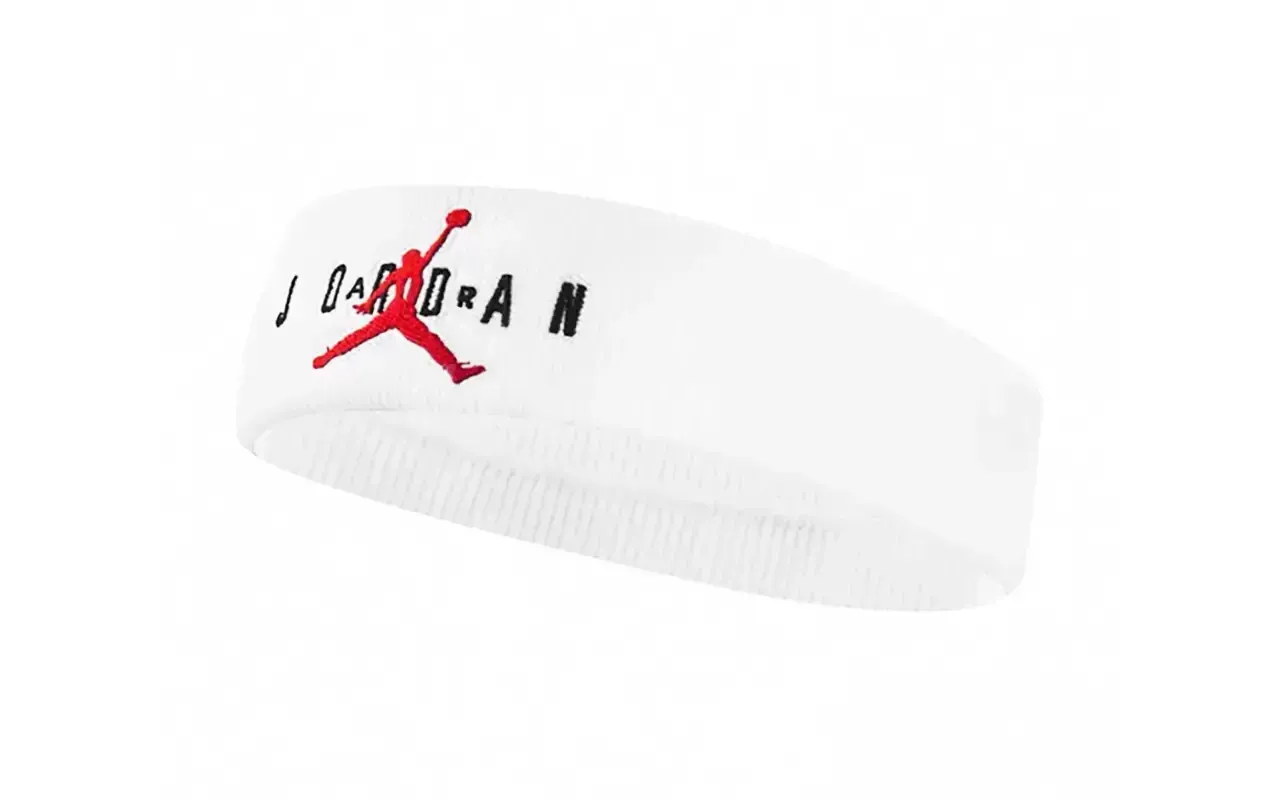 Повязка на Голову JORDAN JUMPMAN TERRY HEADBAND WHITE/GYM RED OSFM