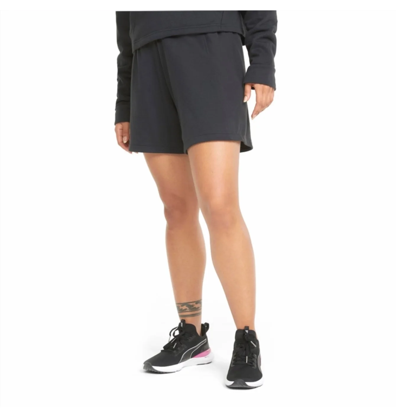 Шорти жіночі Puma Logo French Terry 5 Training Shorts Black 521618-01