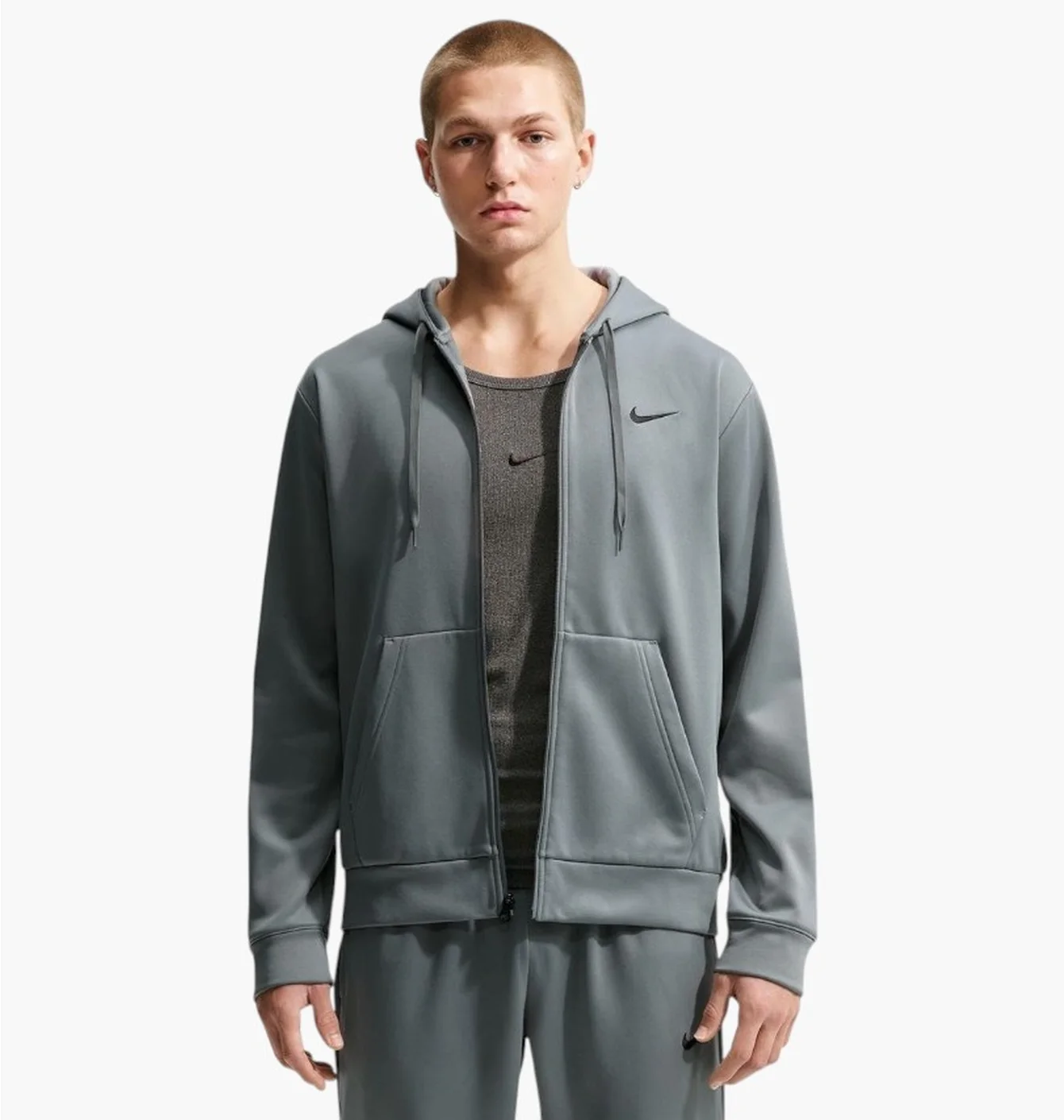 Толстовка чоловіча Nike Nk Tf Flex Flc Fz Grey IM5442-084