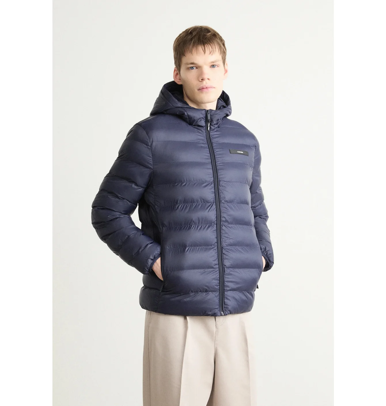 CALVIN KLEIN RECYCLED PUFFER JACKET темно синій Night Sky