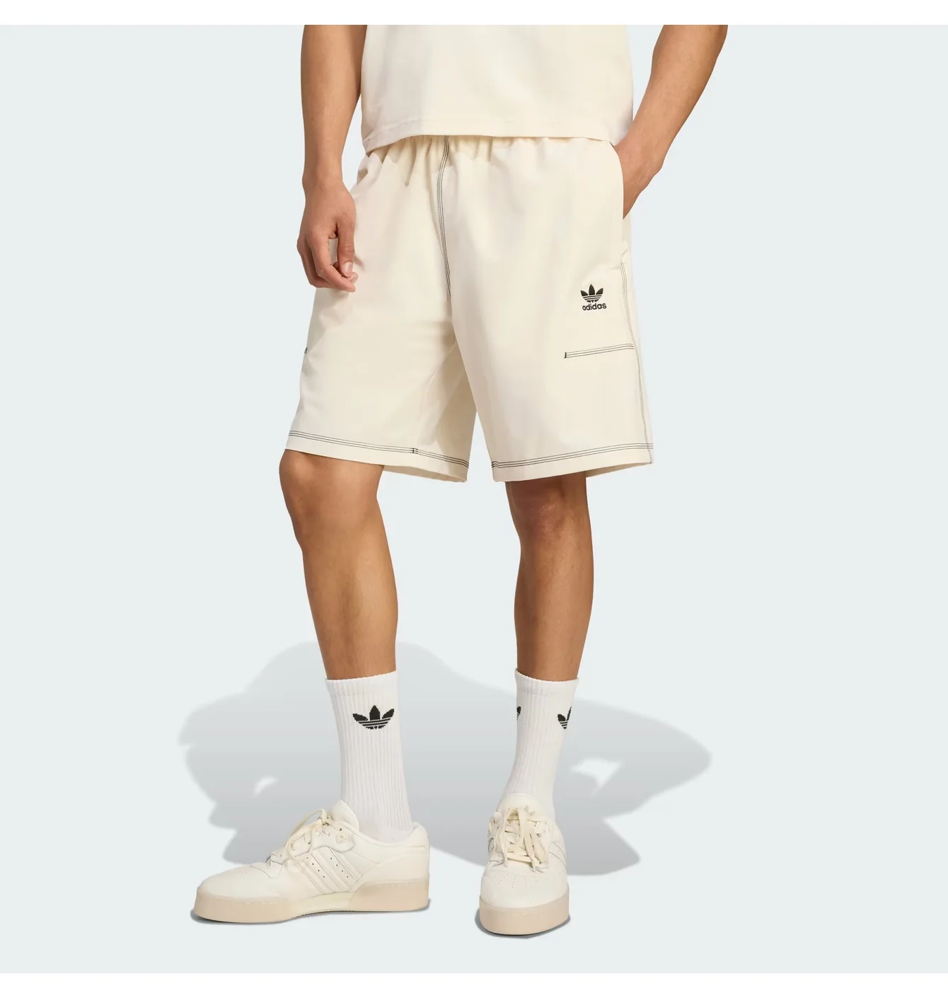 Шорти чоловічі Adidas Trefoil Essentials Beige KA8541
