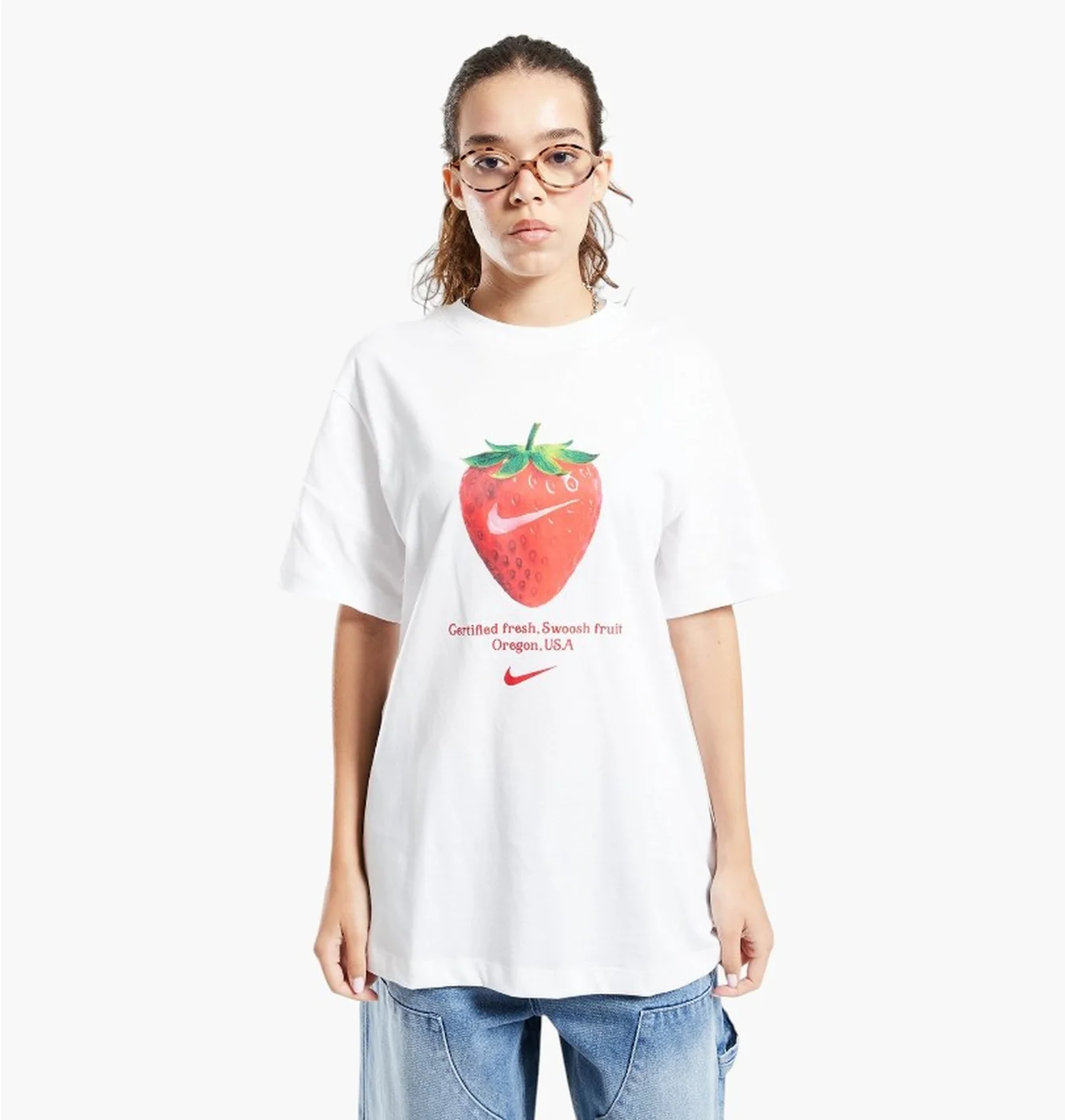 Футболка жіноча Nike Nsw Frt Os Stwbry White IQ3344-100