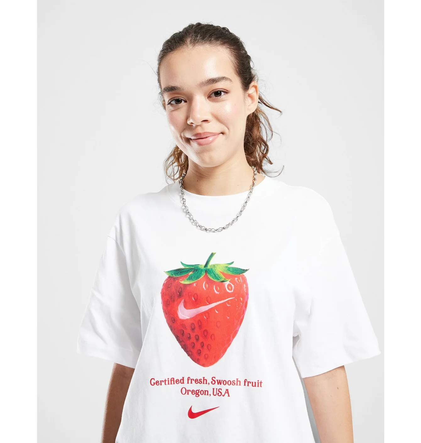 Футболка жіноча Nike Nsw Frt Os Stwbry White IQ3344-100