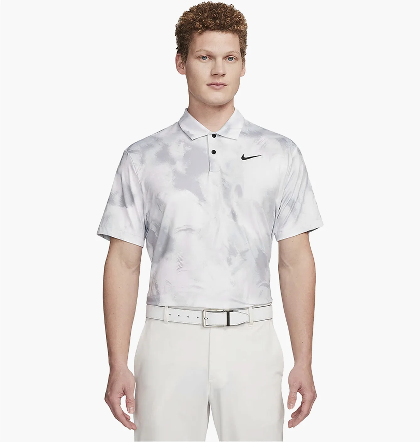 Поло чоловіче Nike Dri-Fit Nike Tour White/Grey FD5935-100