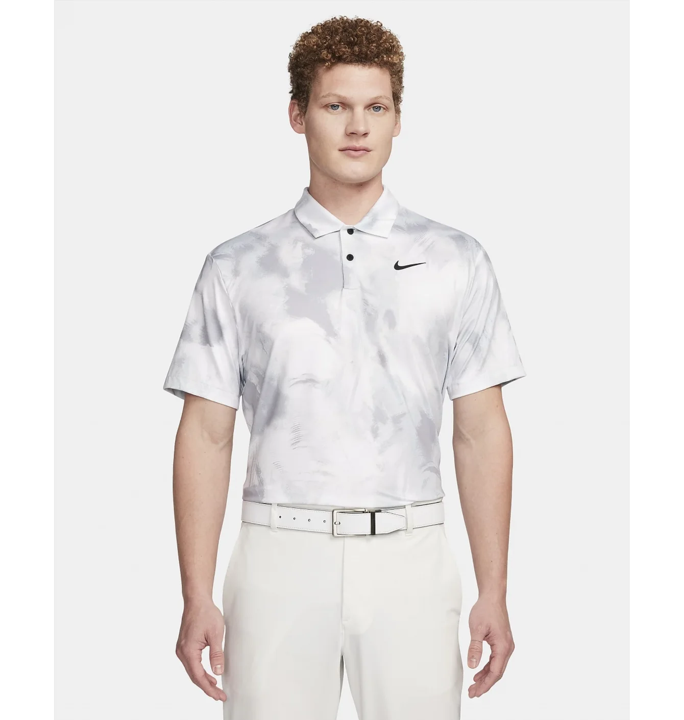 Поло чоловіче Nike Dri-Fit Nike Tour White/Grey FD5935-100