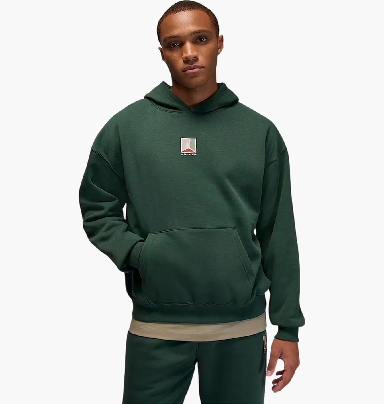 Худі чоловіче Air Jordan Brooklyn Fleece Graphic Pullover Green HV0544-316
