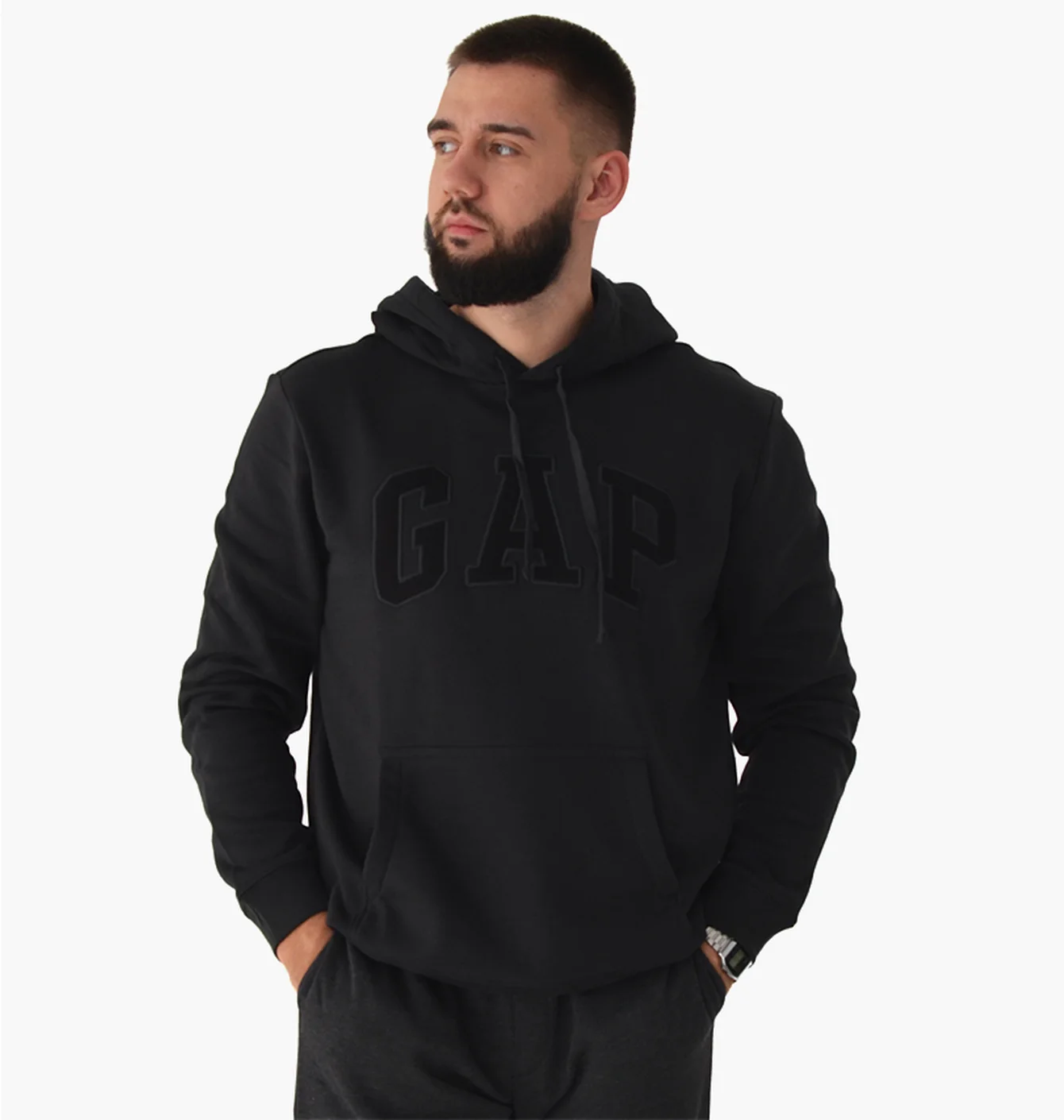 Худі чоловіче Gap Logo Fleece Hoodie moonless night 510981801