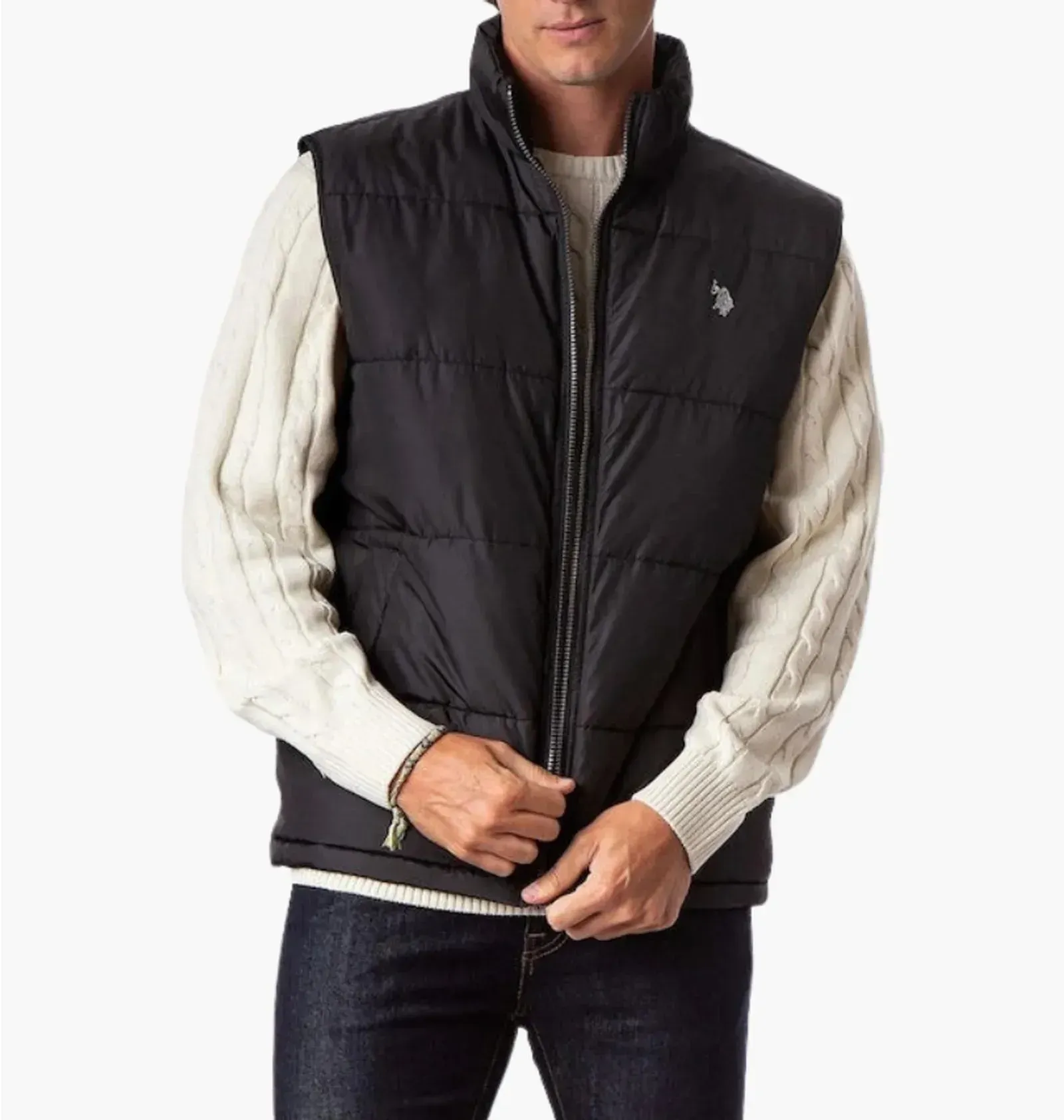 Жилетка чоловіча Us Polo Assn Signature Vest Black (109904P2)