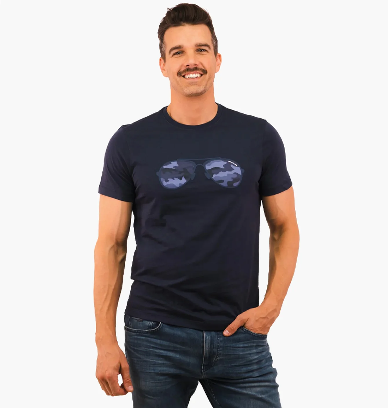 Michael Kors Camo Aviator Short Sleeve Tee