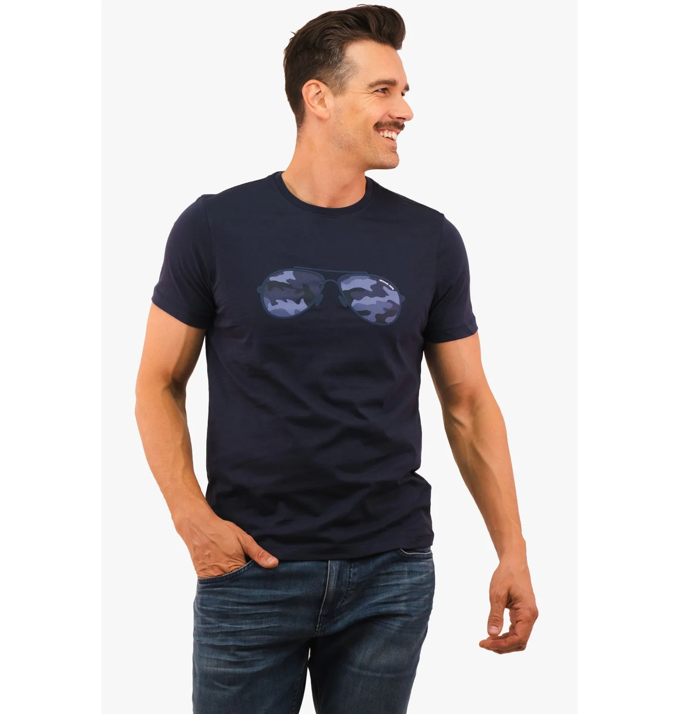 Michael Kors Camo Aviator Short Sleeve Tee