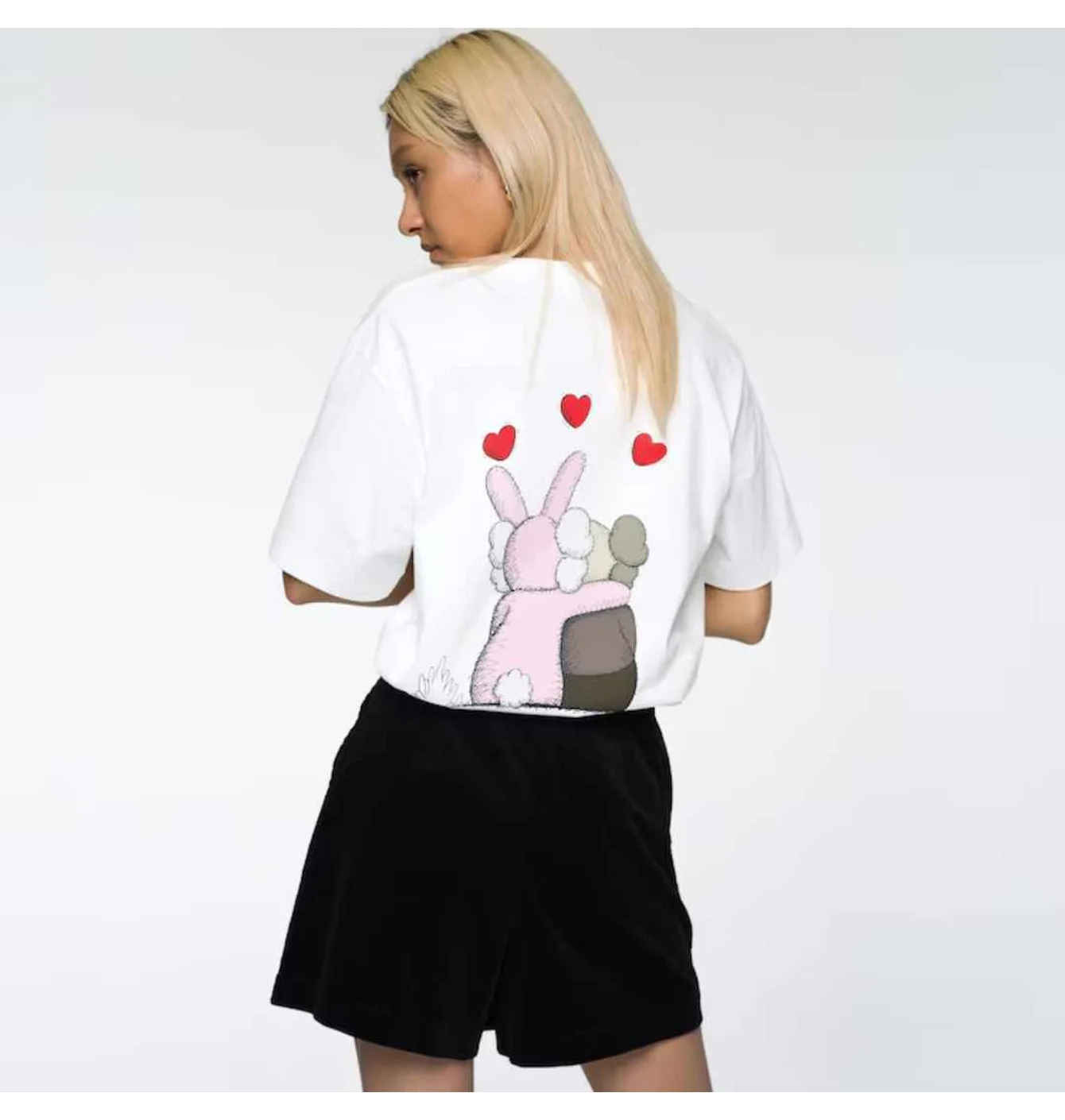 Футболка Uniqlo Kaws Warhol Pink bunny (Uniqlo KAWS + Warhol UT Graphic T-Shirt Bunny)