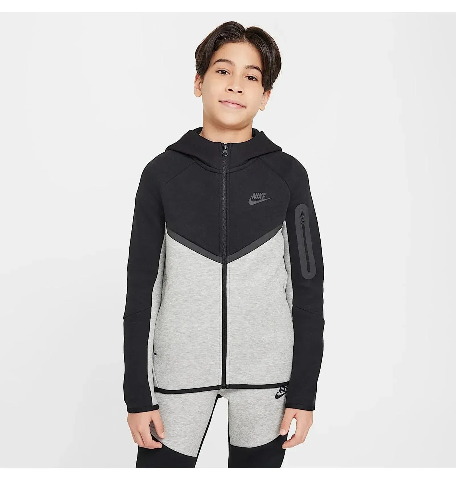 Спортивний костюм дитячий Nike Sportswear Tech Fleece Black/Grey (HV5867-064__HV5869-012)