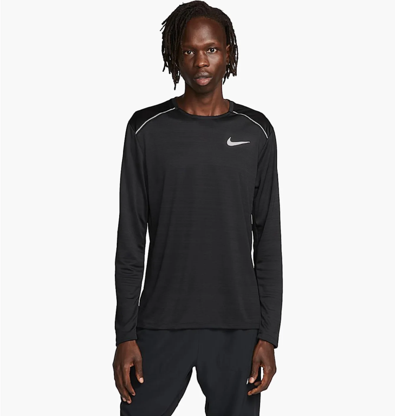 Лонгслів чоловічий Nike Dri-Fit Miler Black CU0318-010