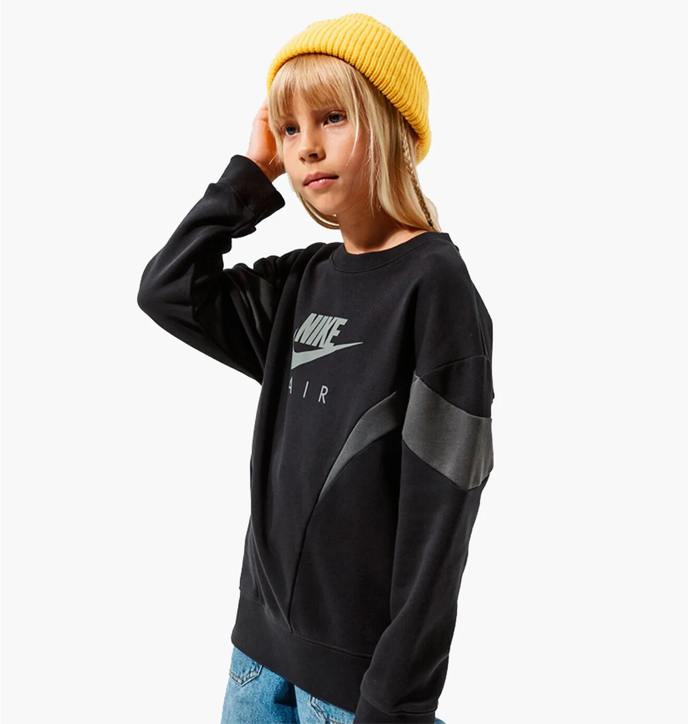 Світшот дитячий Nike G Nsw Air Ft Bf Crew G Black DD7135-010