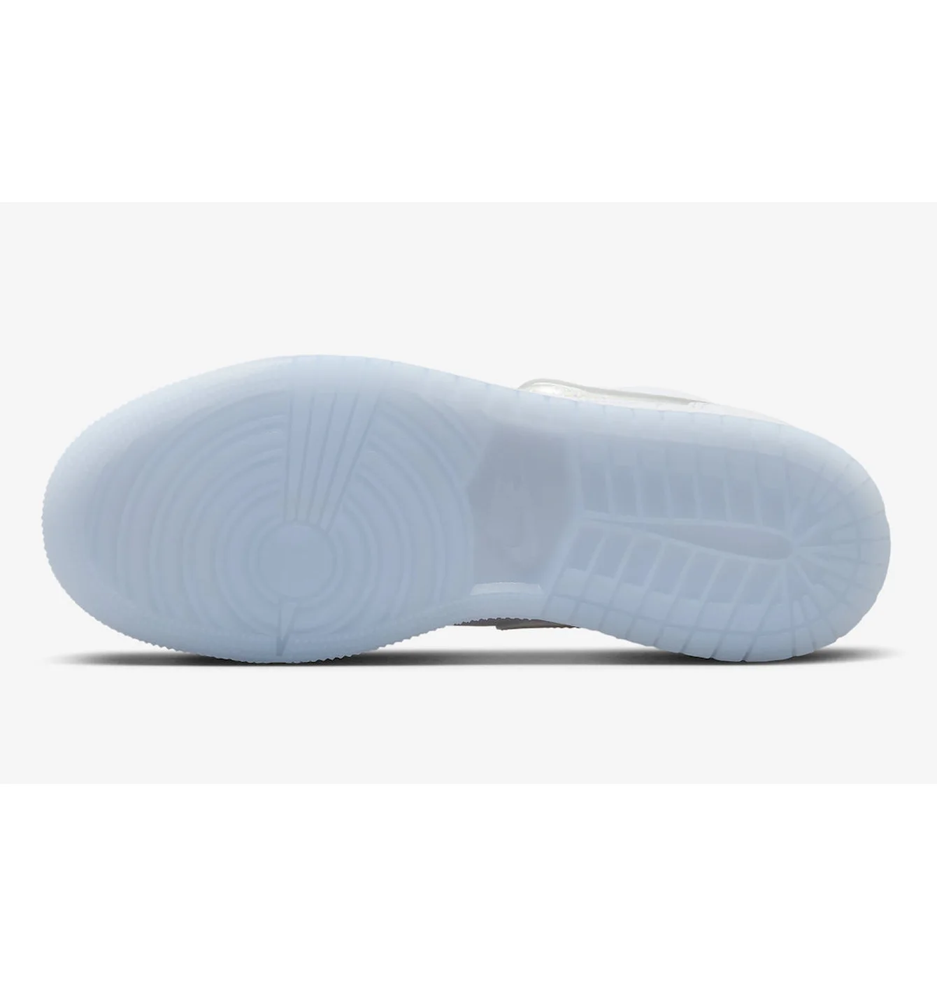 Nike GS Air Jordan 1 Low White Ice Blue Glitter Swoosh