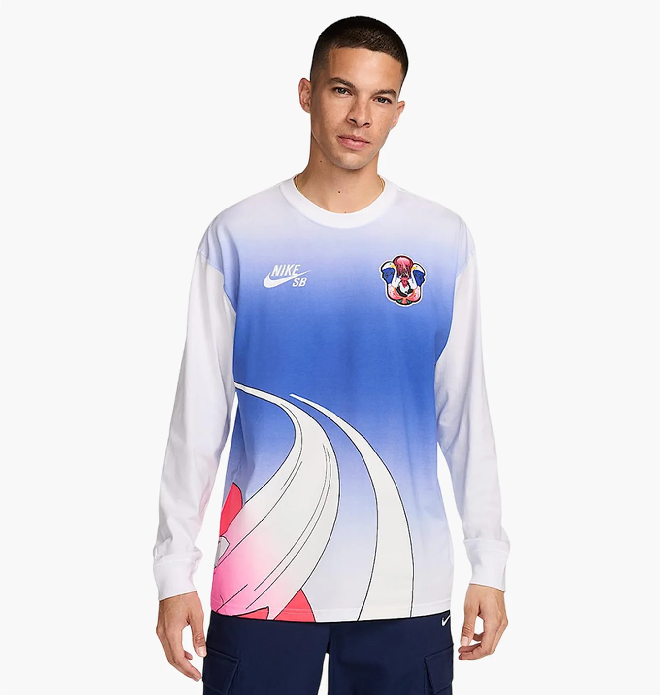 Nike SB Team USA Olympics L/S Federation Skate Tee White/White