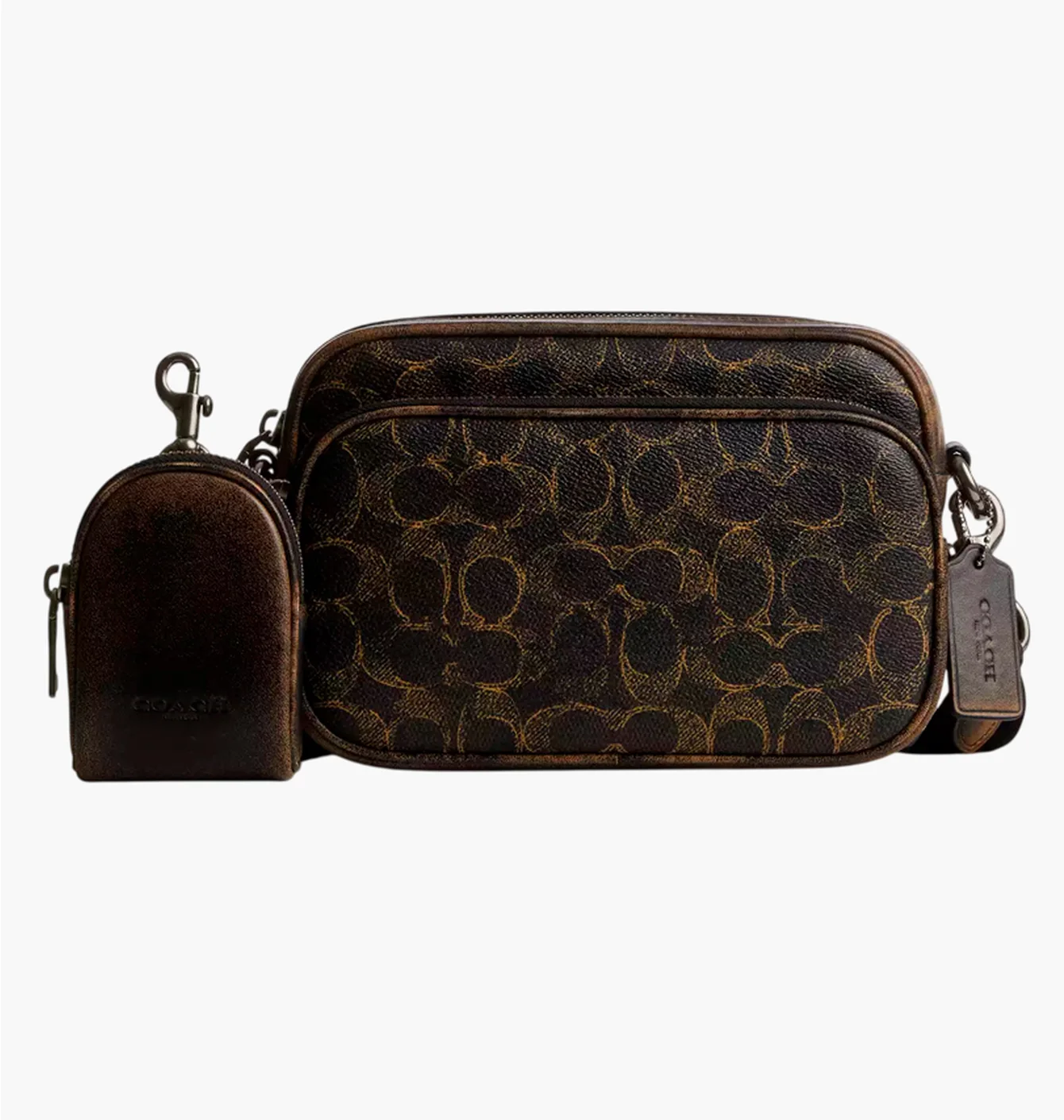 Сумка жіноча Coach Finlay In Loved Signature Canvas Brown CEA89-QBBRN
