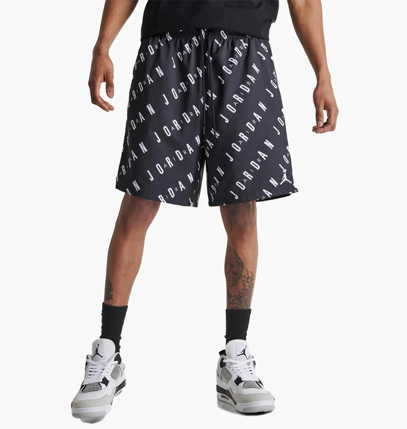 Шорти чоловічі Air Jordan Essentials Allover Print Poolside Swim Shorts Black