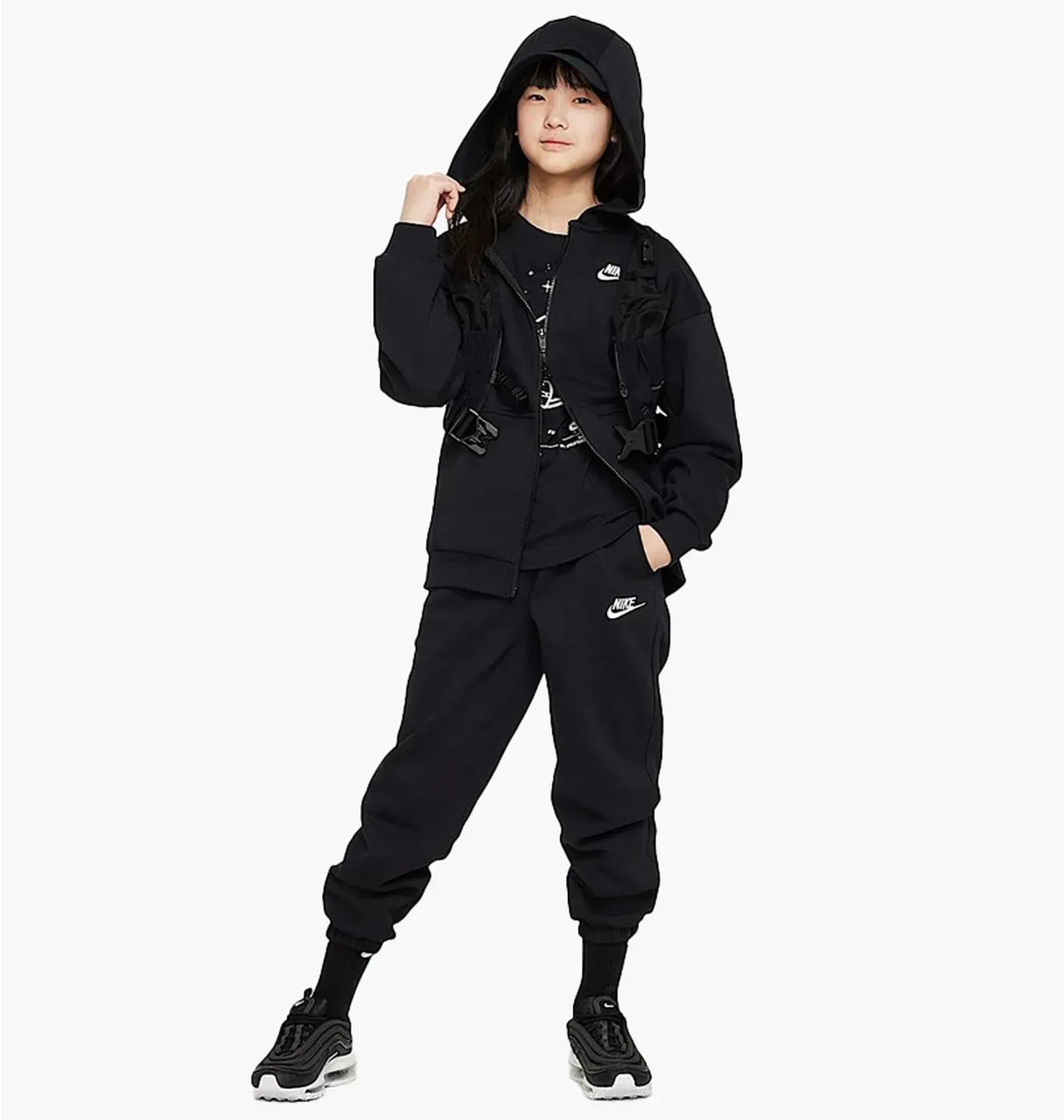 Спортивний костюм дитячий Nike Sportswear Club Black (FD2931-010__FD2933-010)
