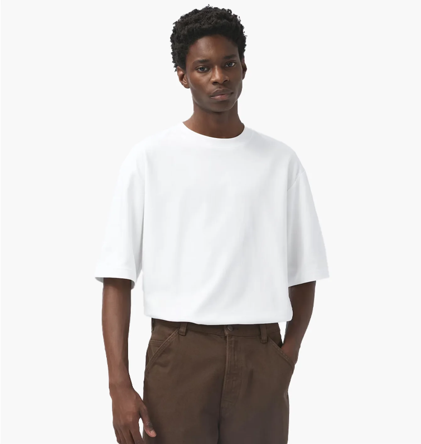 Футболка унісекс Uniqlo Airism Cotton Oversized Crew Neck Half-Sleeve T-Shirt White 465185-00