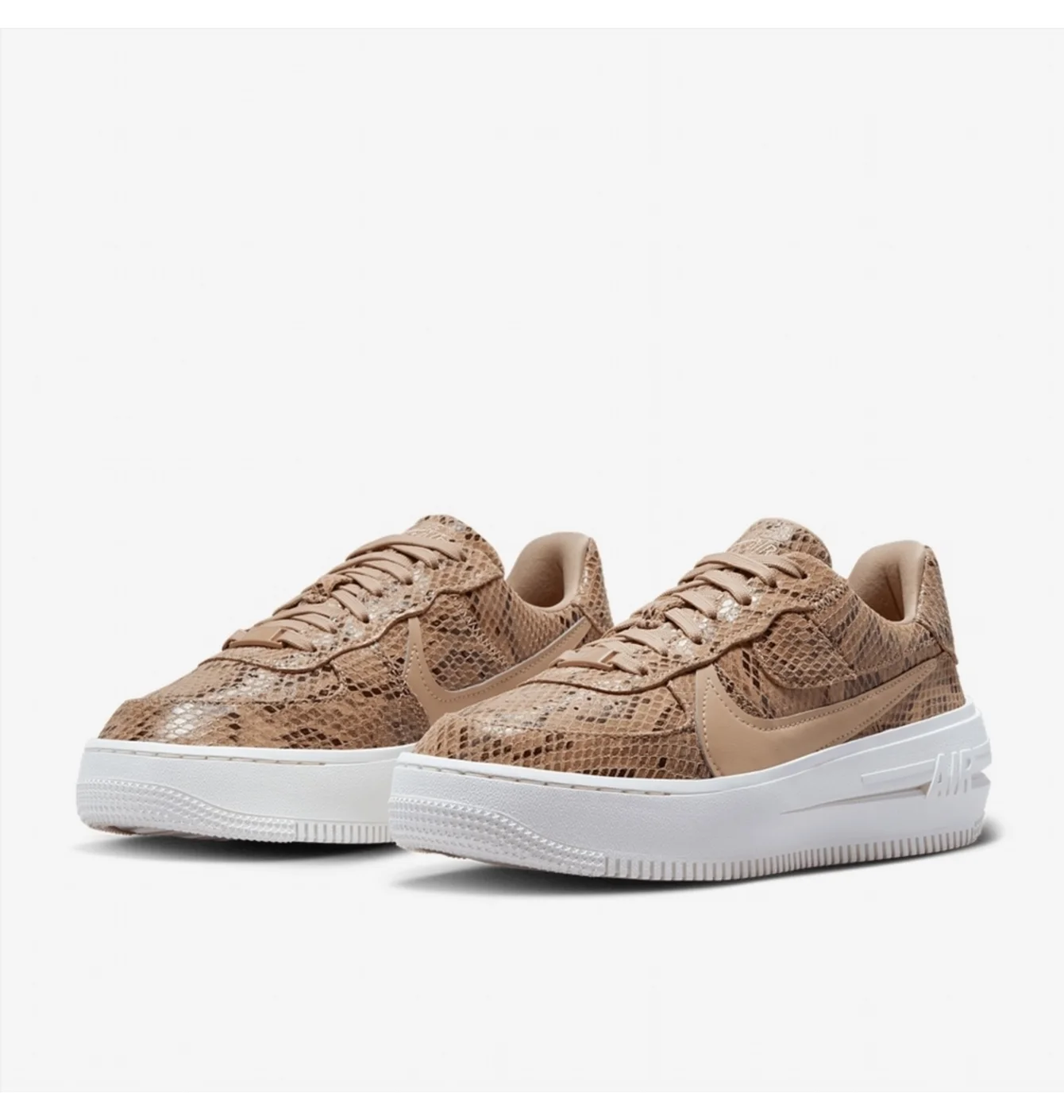 Nike Air Force 1 PLT.AF.ORM Brown Snakeskin Print (W)