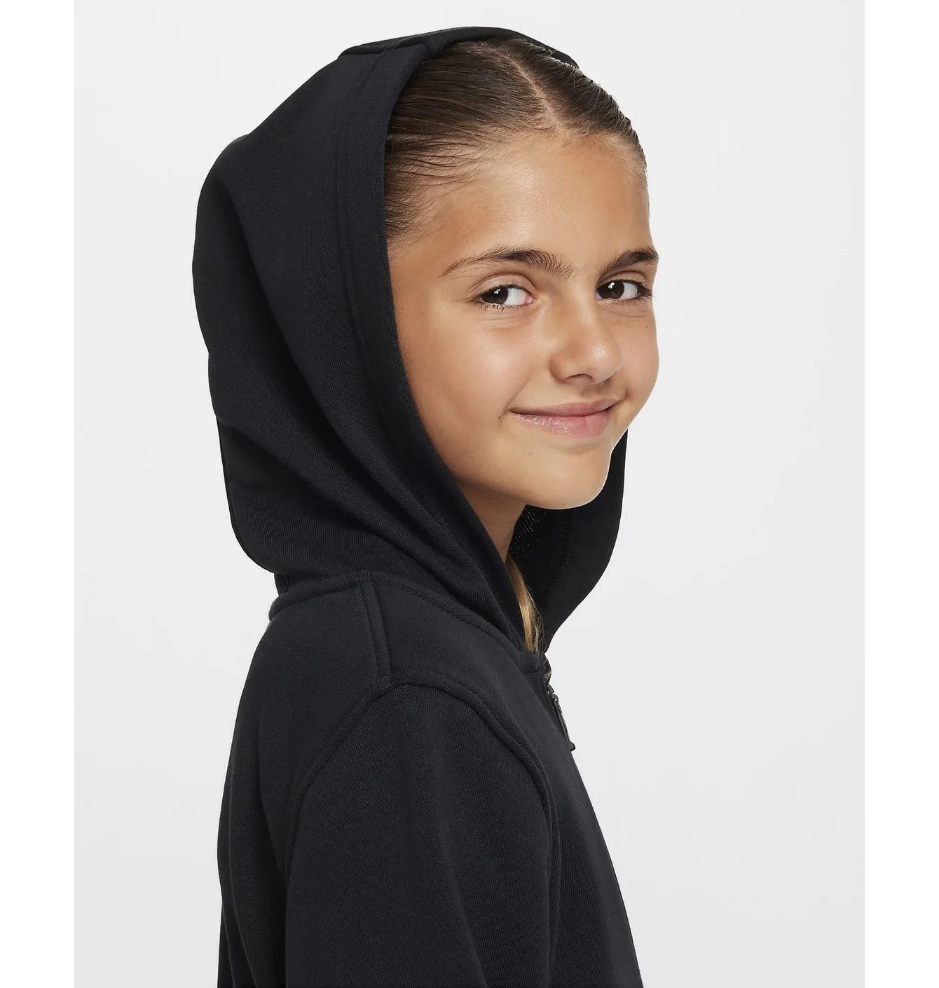 Толстовка дитяча Nike Club Fleece Older French Terry Full-Zip Hoodie Black FD3017-010