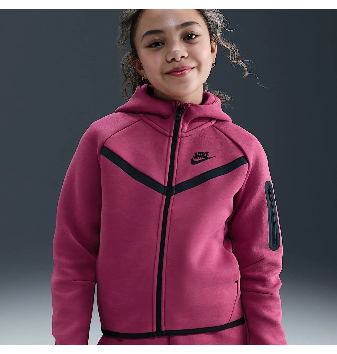 Толстовка дитяча Nike Sportswear Tech Fleece Pink HV8695-634