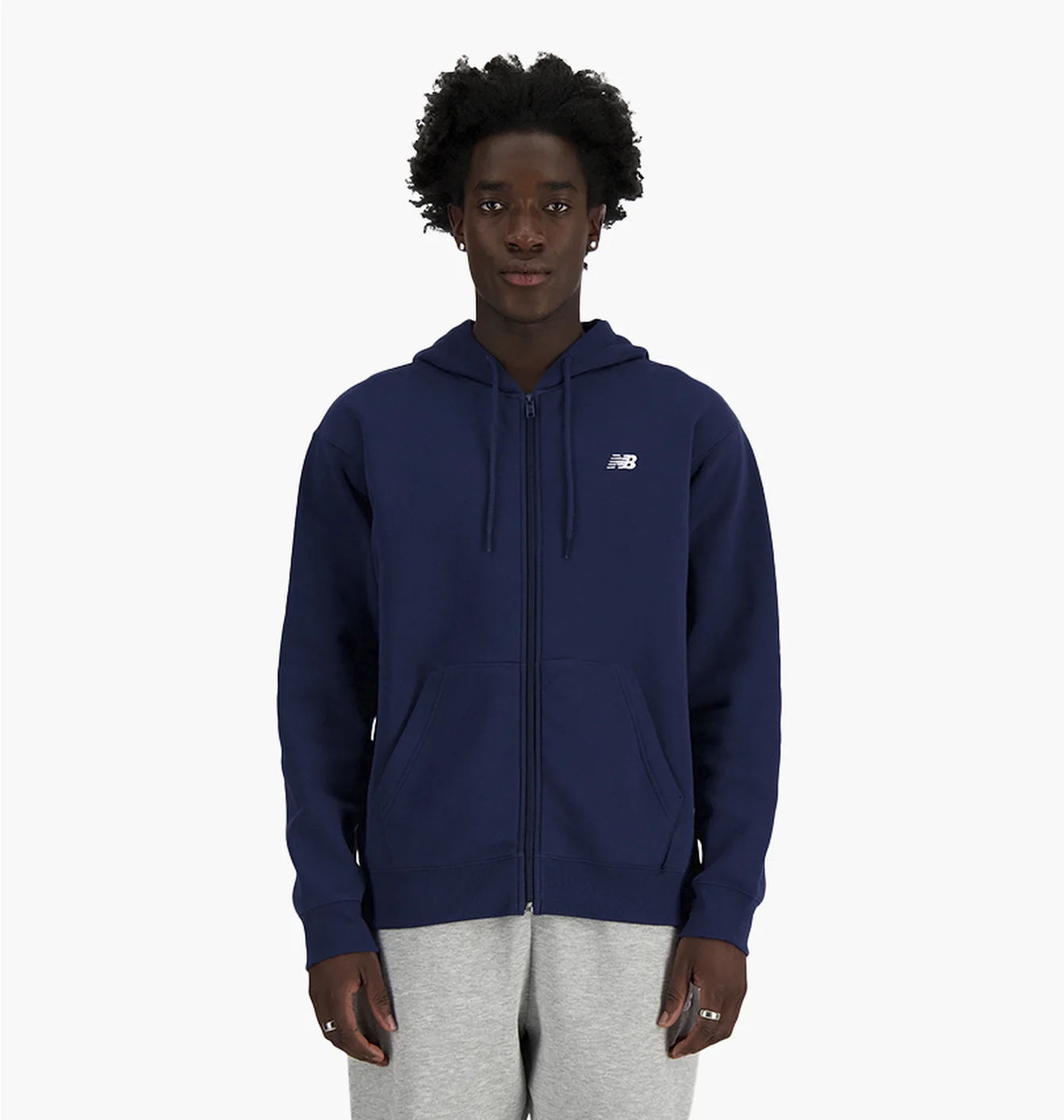 Толстовка чоловіча New Balance Sport Essentials Full Zip Blue MJ41502NNY
