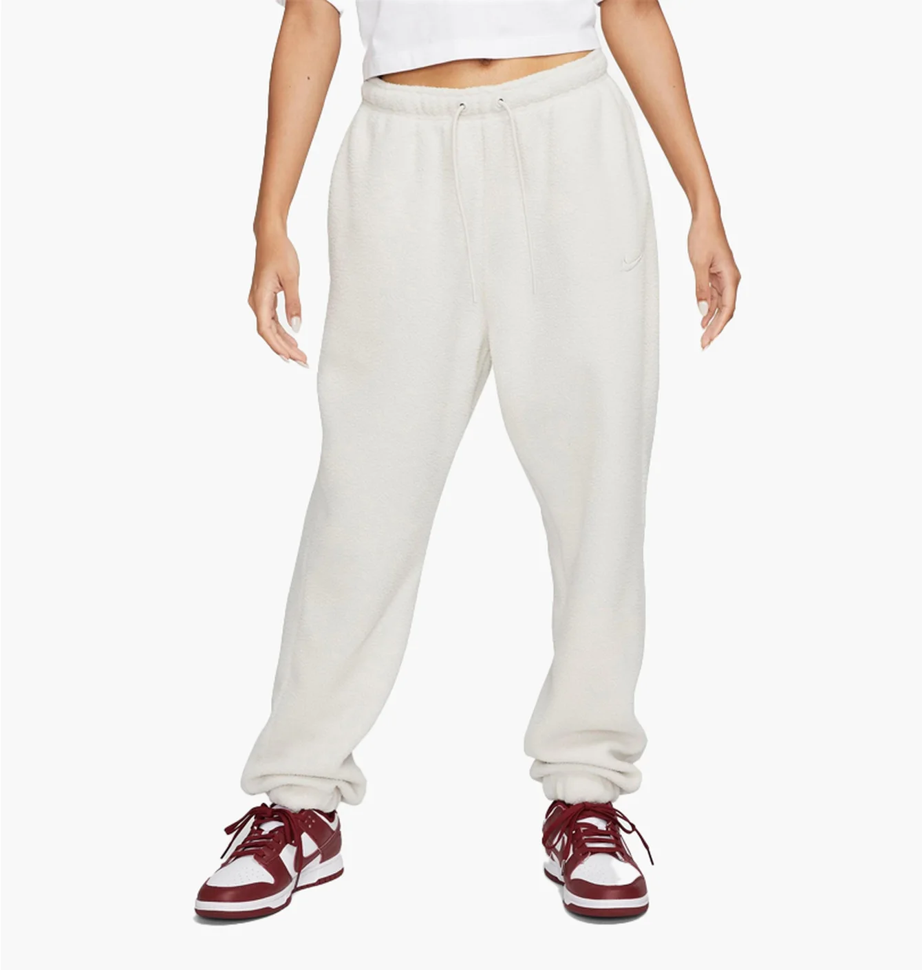 NIKE SPORTSWEAR PLUSH JOGGER WHITE