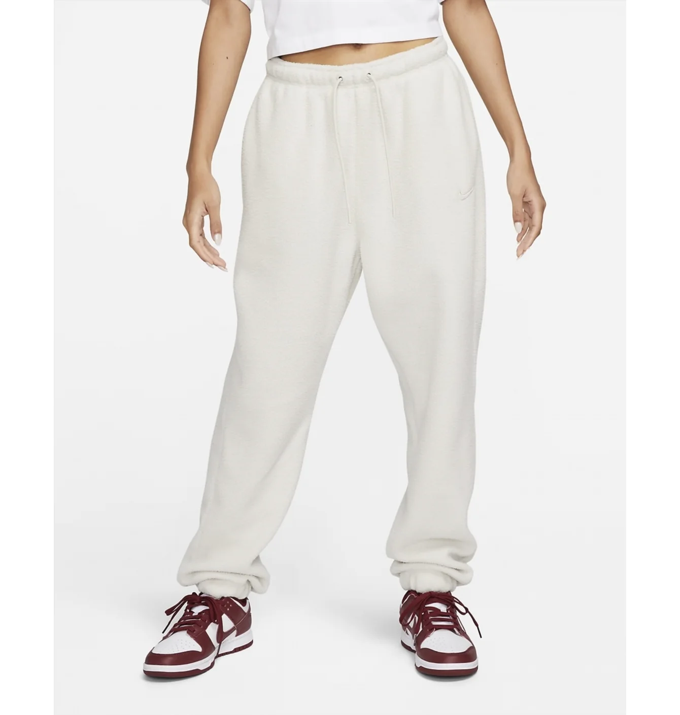 NIKE SPORTSWEAR PLUSH JOGGER WHITE