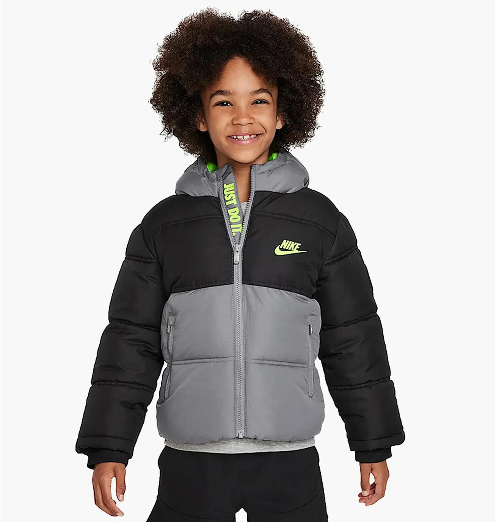 Куртка дитяча Nike Colorblock Puffer Black/Grey (86K910-023)