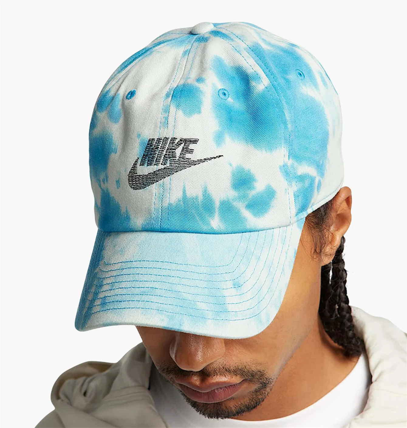 Кепка унісекс Nike U Nk Club Cap U Cb Splsh L Light Blue/White FN4198-406