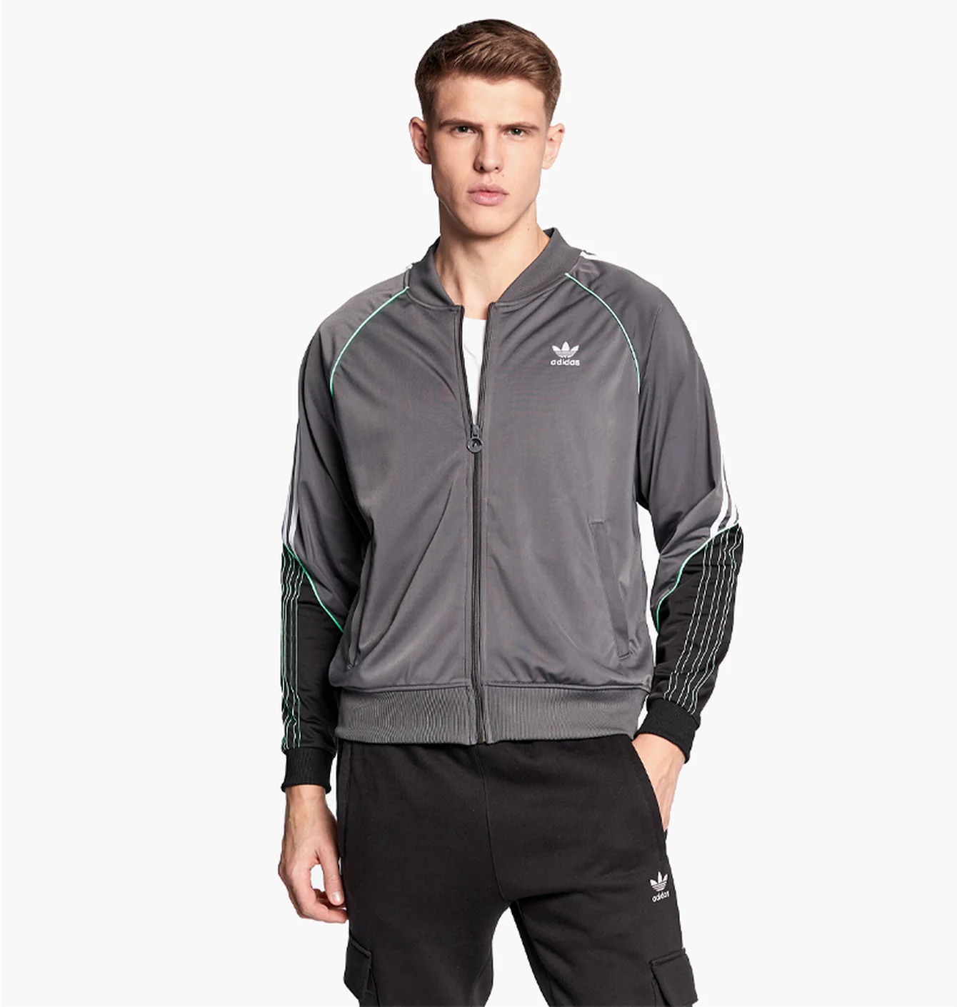 Кофта Adidas Essentials Full-Zip (сіра)
