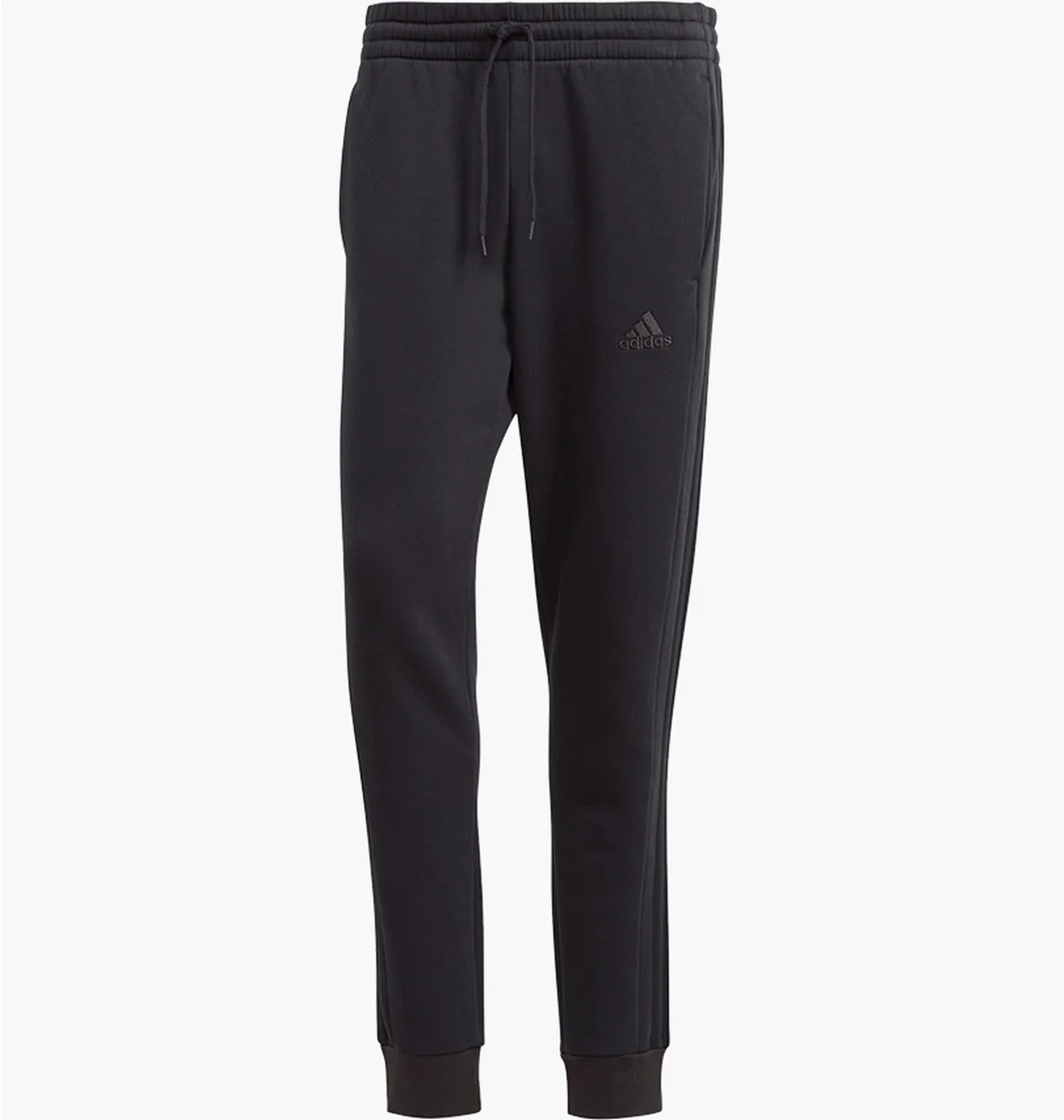 Штани чоловічі Adidas Essentials Fleece 3-Stripes Tapered Cuff Pants Black IJ8885