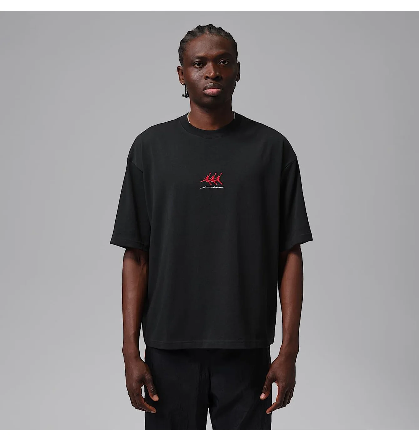 Футболка чоловіча Air Jordan Flt Gfx Ovsz Ss Crew Black IF3133-010