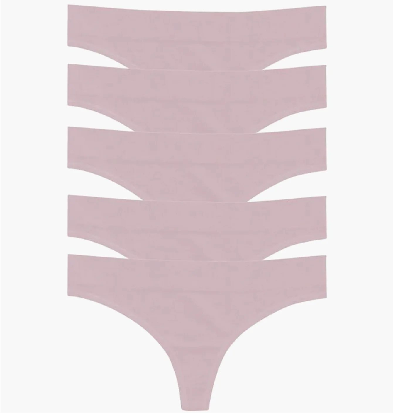 Трусики жіночі MINDD 5-Pack Mid-Rise Thong Panties Pink (5 шт) 4140-57-SEQ