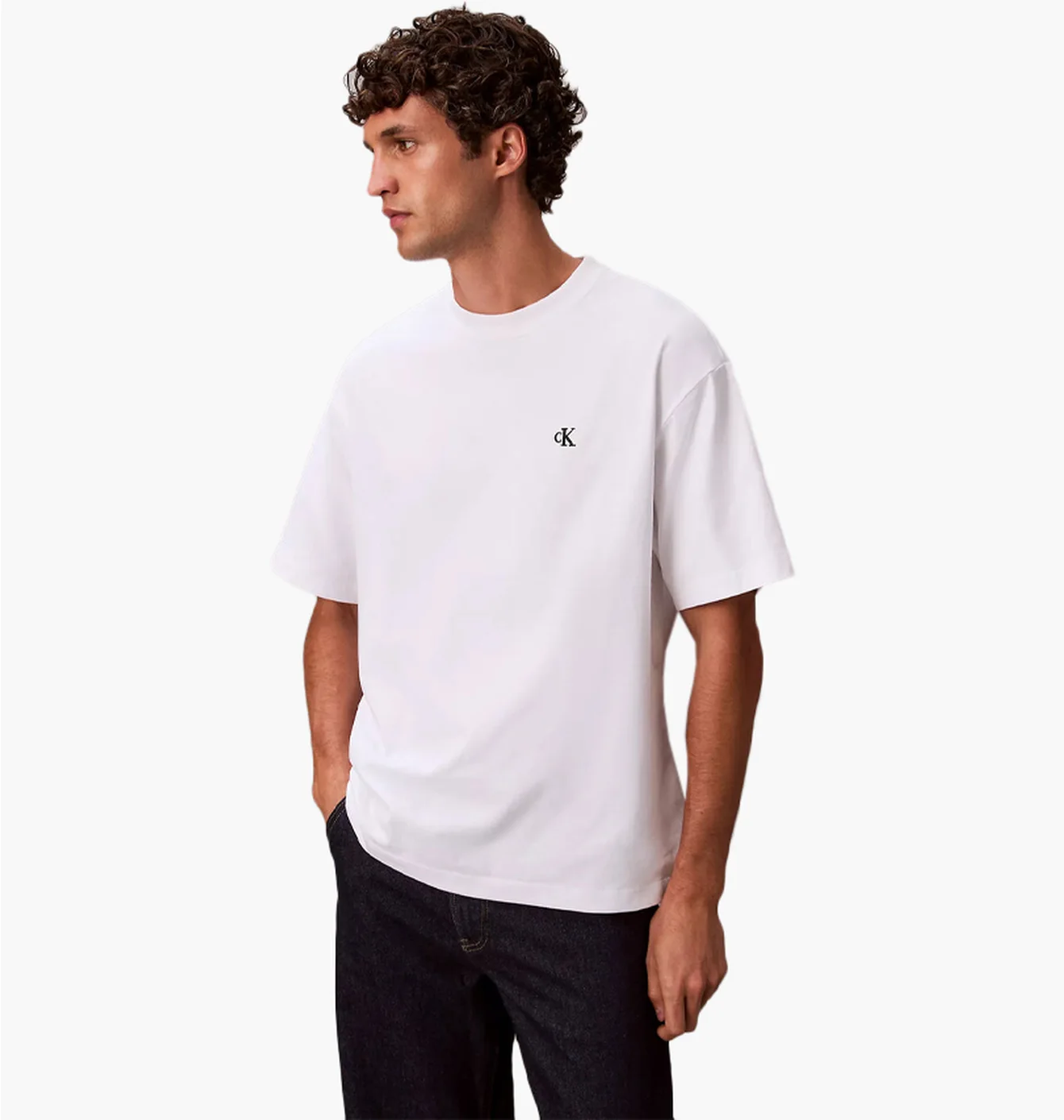 Футболка чоловіча Calvin Klein Archive Logo Relaxed White 40HM229-YAF