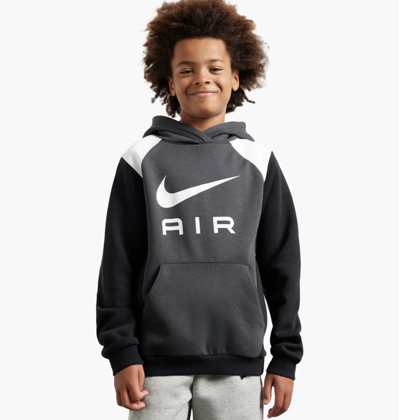 Худі дитяче Nike Air Po Black/Grey FZ4955-060