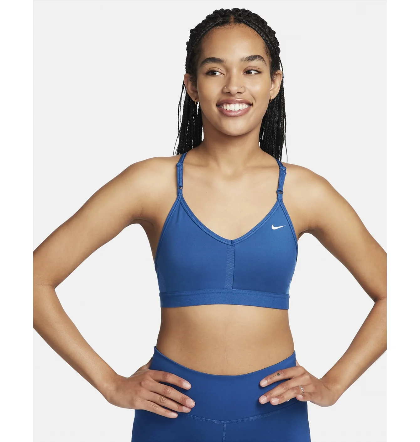 Топ жіночий Nike Padded V-Neck Sports Bra Blue CZ4456-477