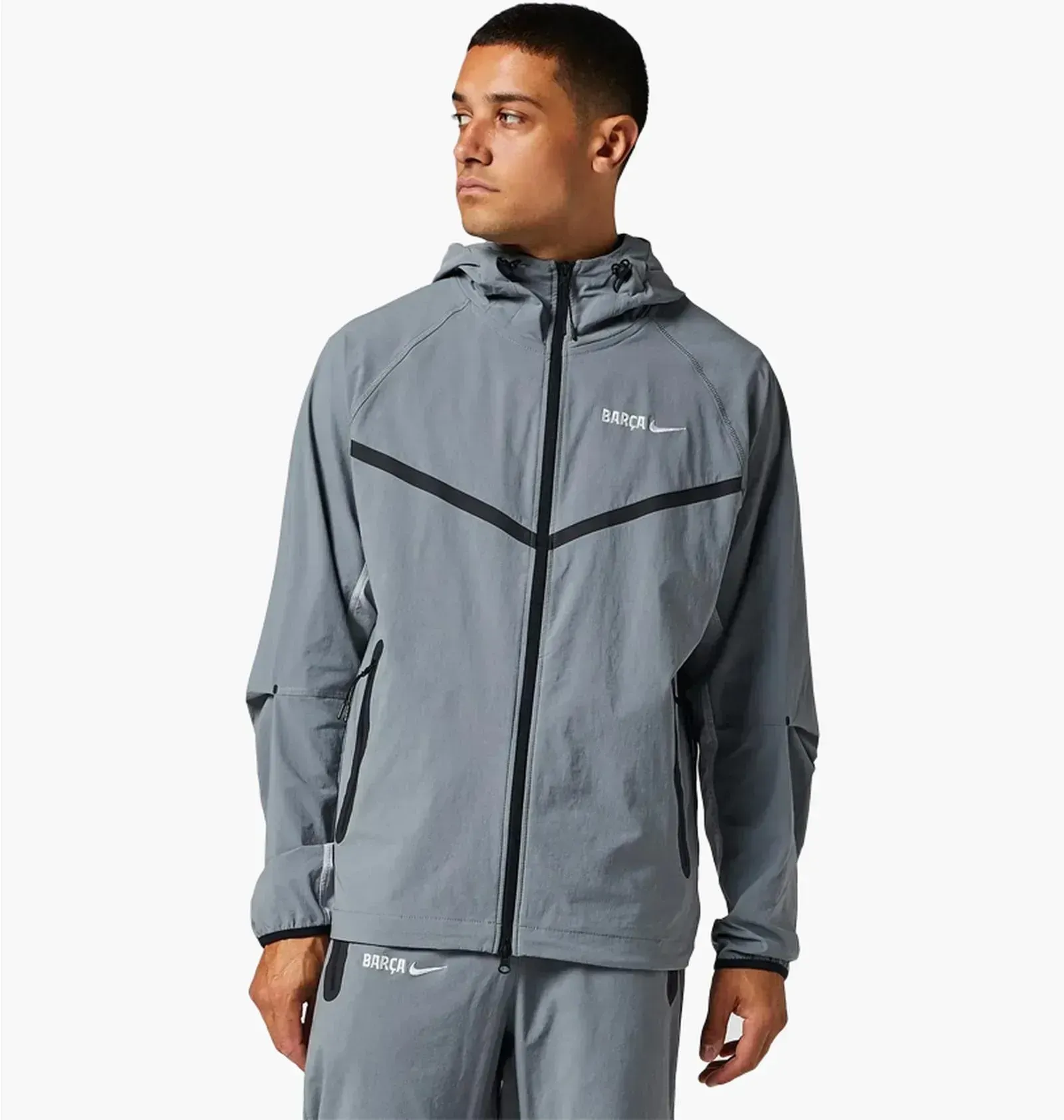 Вітровка чоловіча Nike Fcb M Nk Tch Wvn Wr Fz Jkt Wp Grey (HM4234-084)
