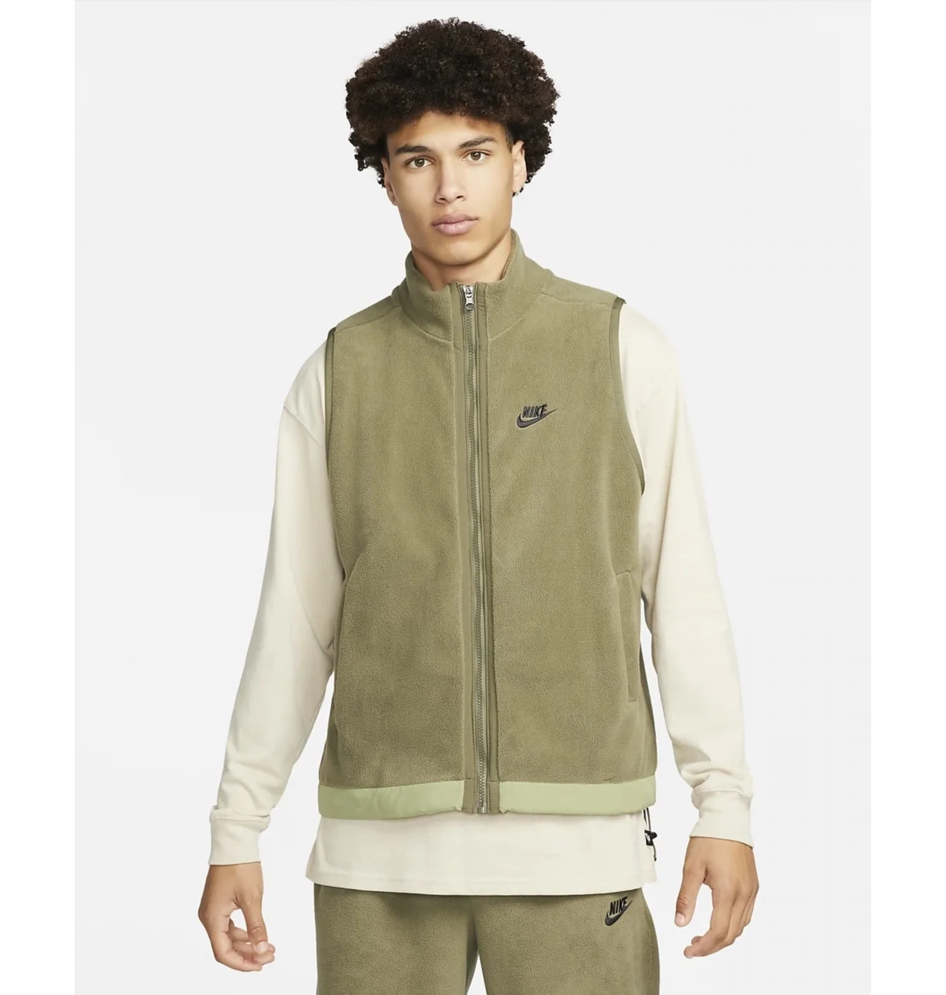 NIKE CLUB+ FLC WINTER VEST GREEN