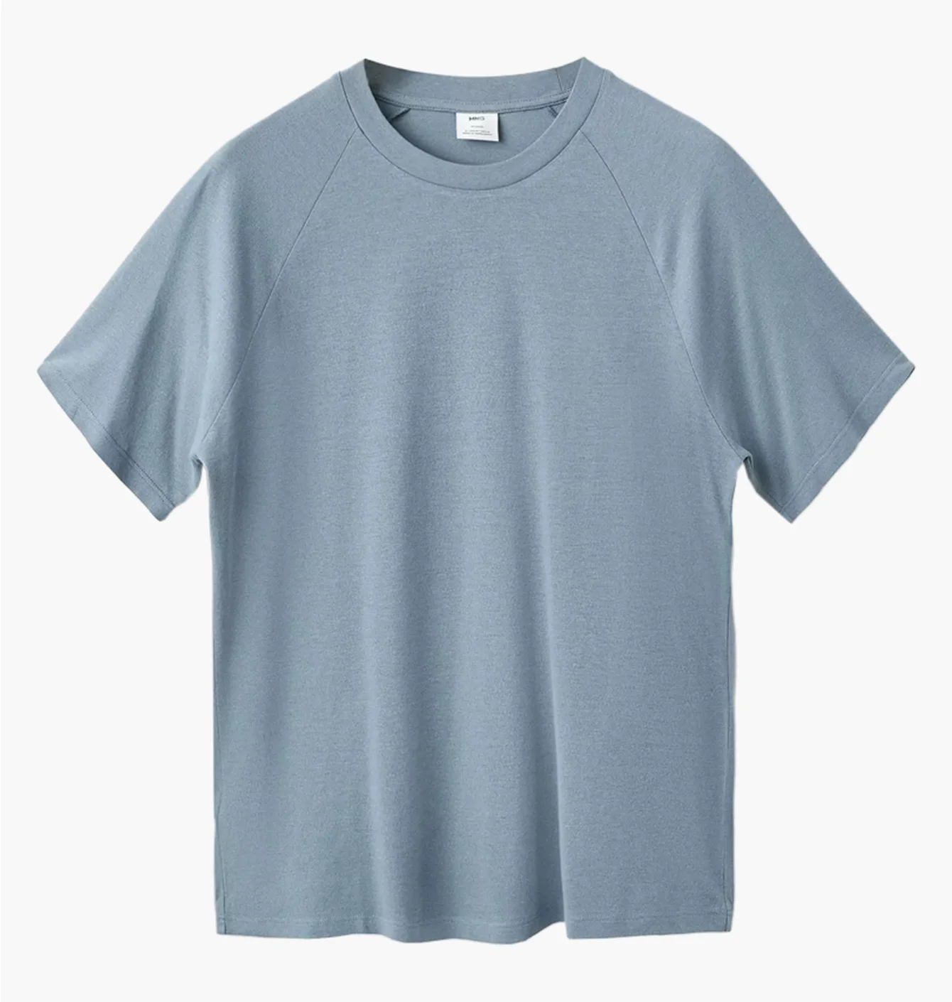 Футболка чоловіча Mango Relaxed-Fit Cotton-Linen Blue 17057767